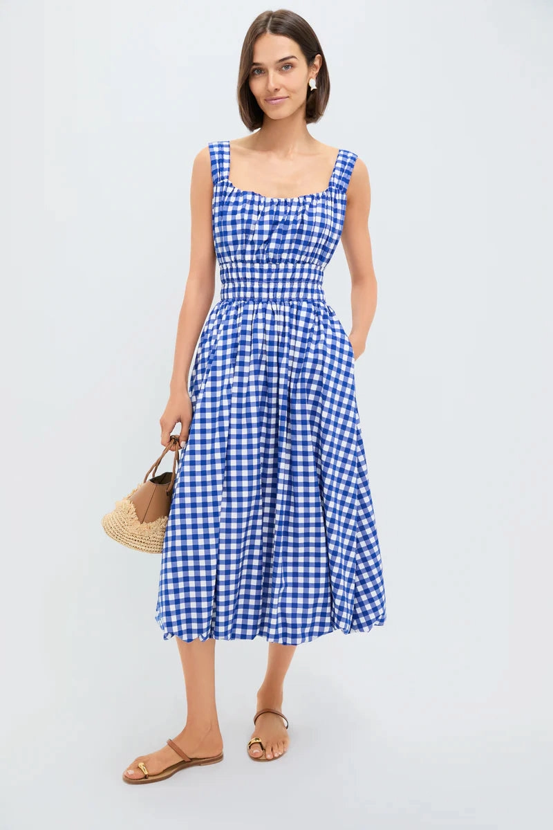 Workwear Comfort Water-Repellent-Finish Sea NY Neci Gingham Tank Dress