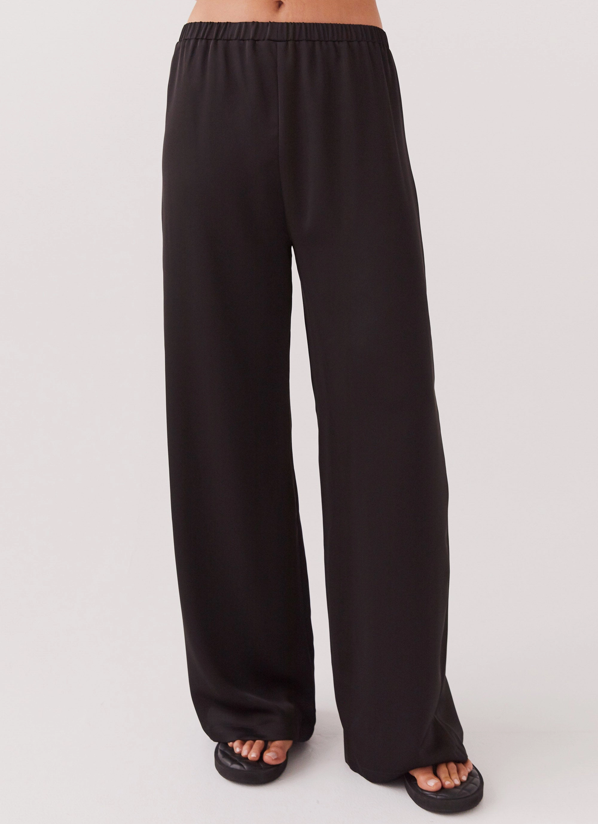 Palm Cove Satin Pants - Black Weekend Ready hypoallergenic