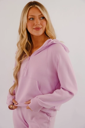All The Energy Hoodie-Lilac ThermalRegulating Drop Shoulder Design