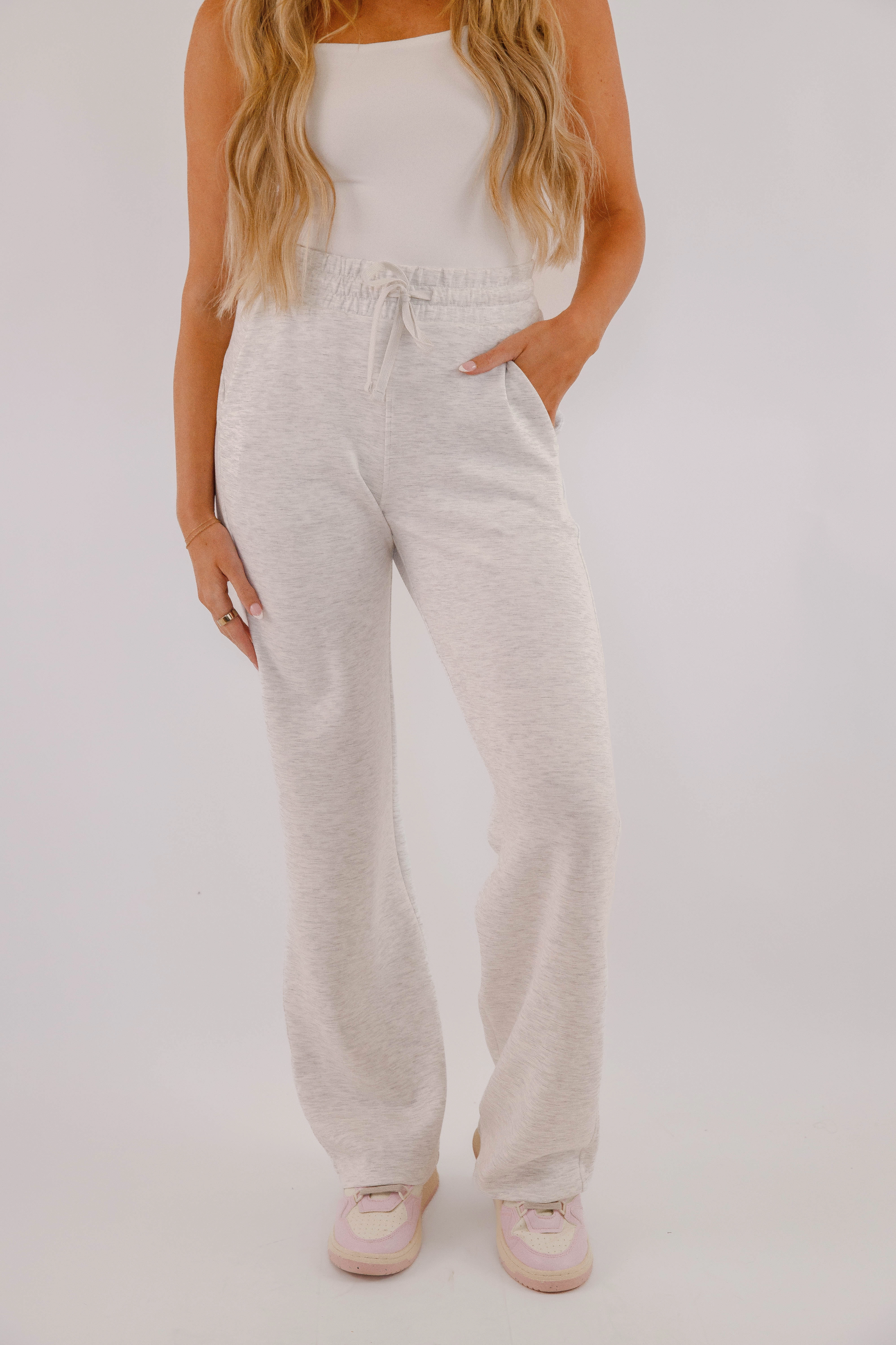 Casual Comfort OrganicCotton All The Energy Pants-Heather Grey