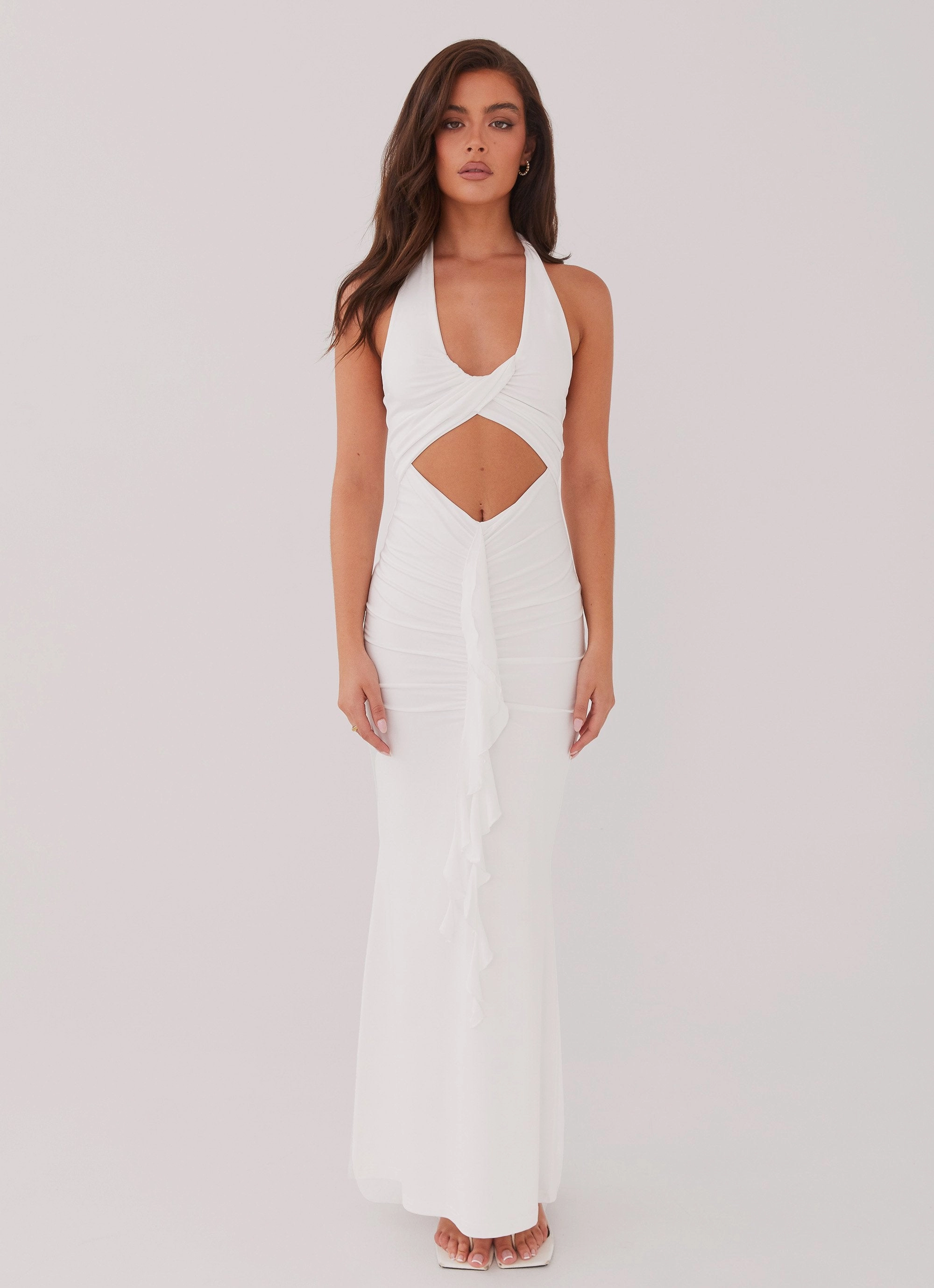 Casual Must-Have Allanna Frill Maxi Dress - White