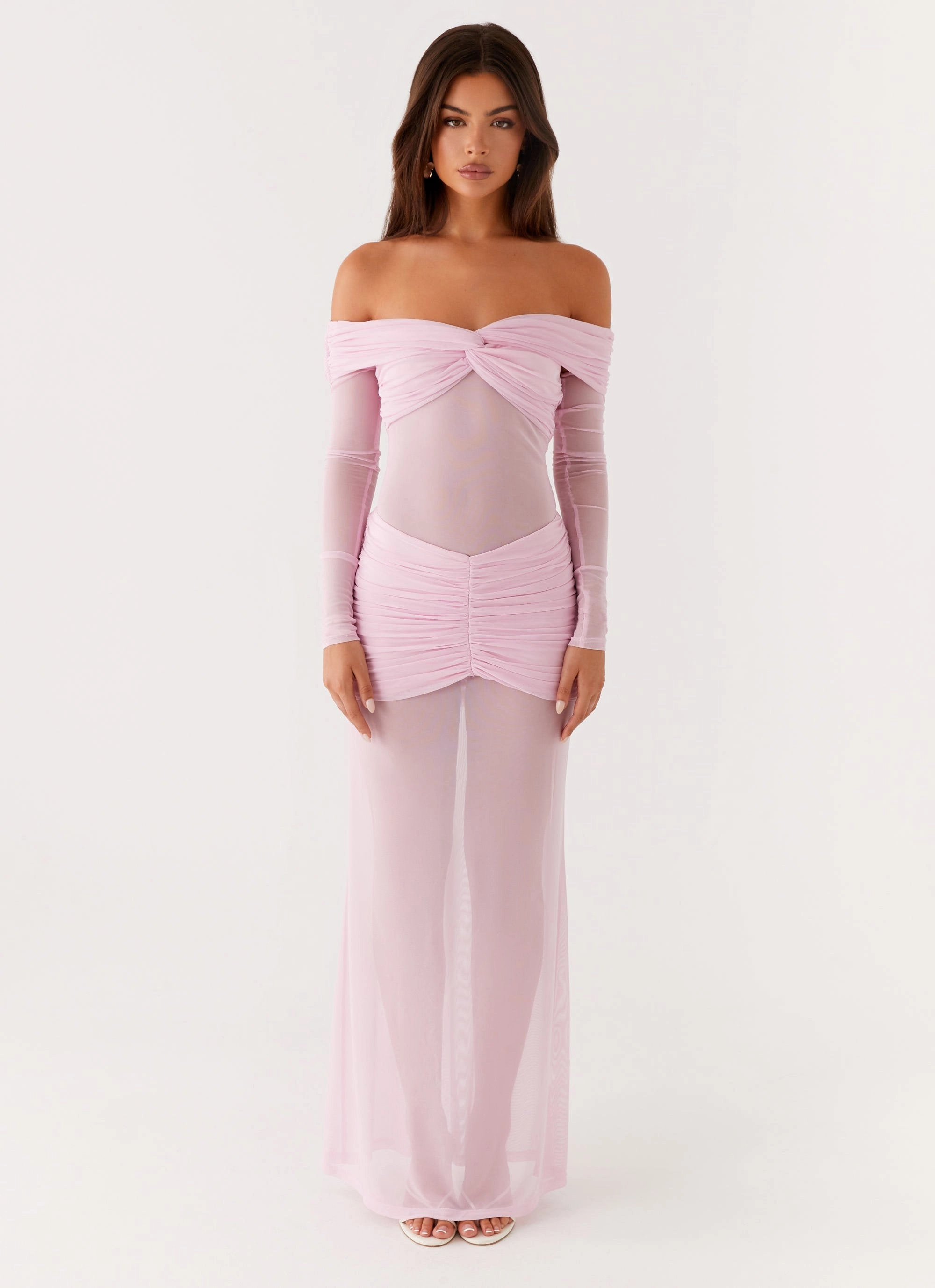 Alter Ego Maxi Dress - Pink Minimal Tone Lightweight Material