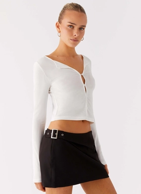 Aluna Mini Skirt - Black Stable Shape Casual Performance Fit