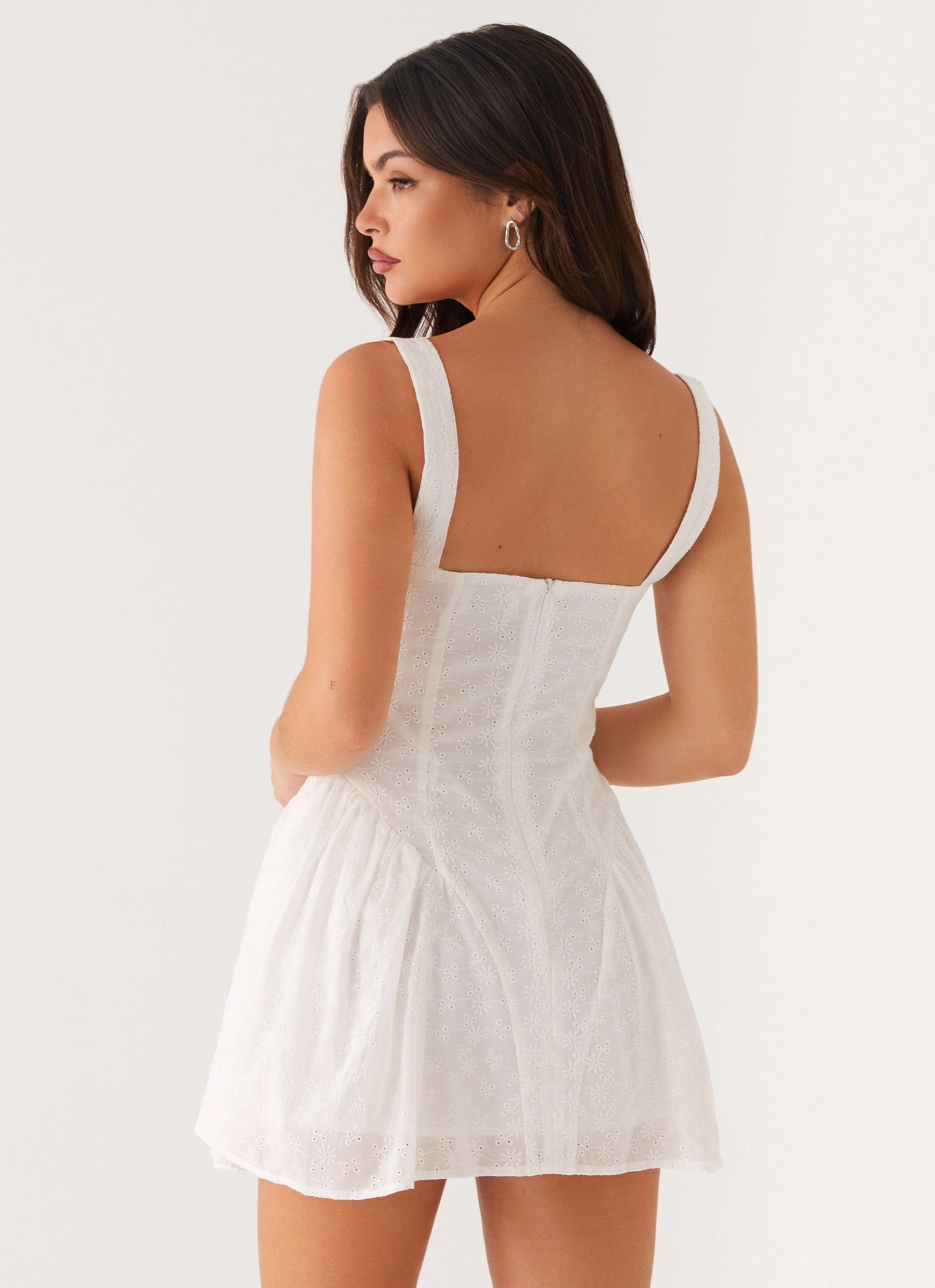 Bold Statement Vibrant Look Alyssa Mini Dress - White