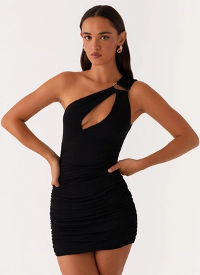 Amanda Mini Dress - Black Slimming Shape Soft Motion