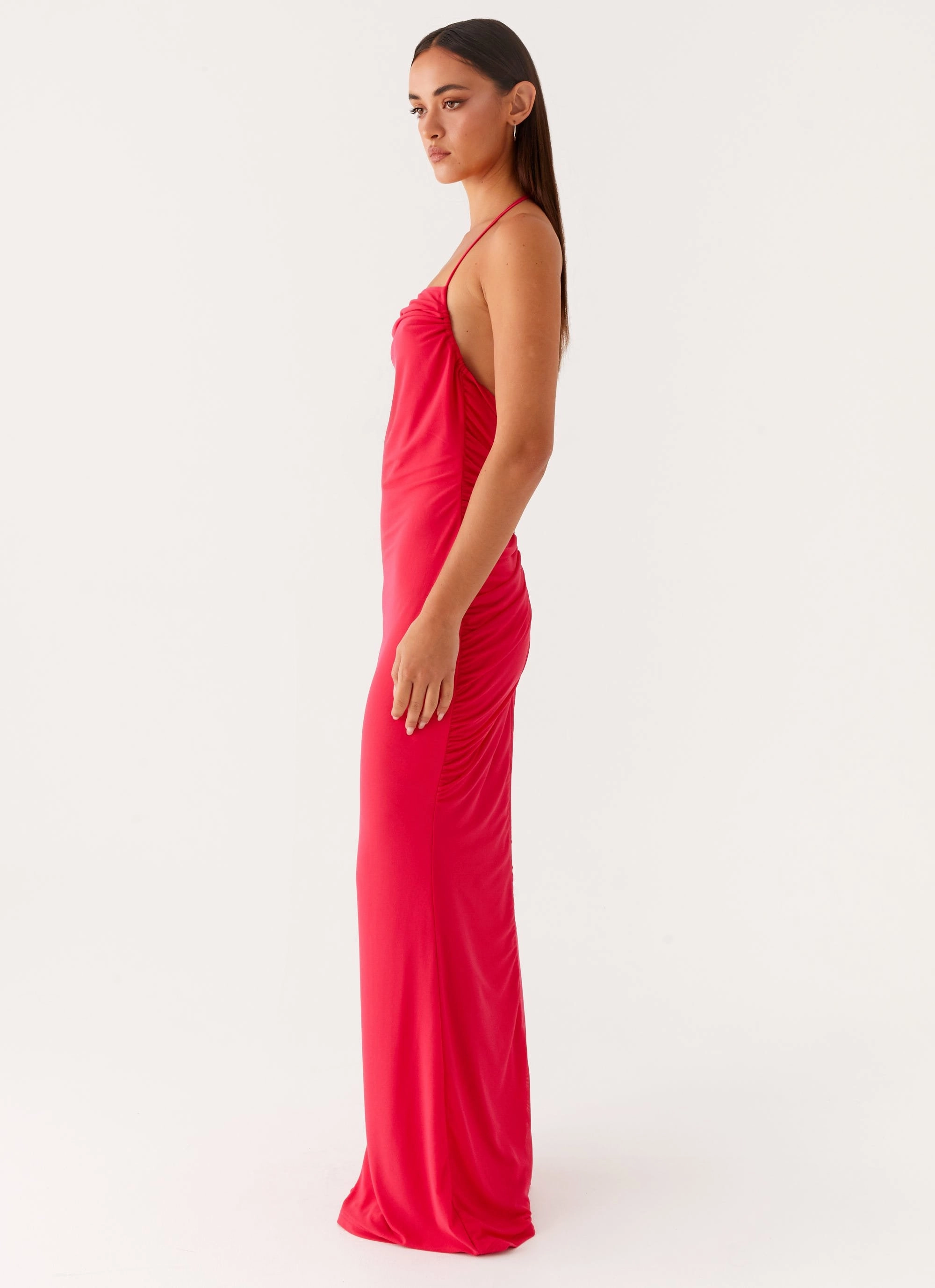 Amari Maxi Dress - Raspberry Slim Touch