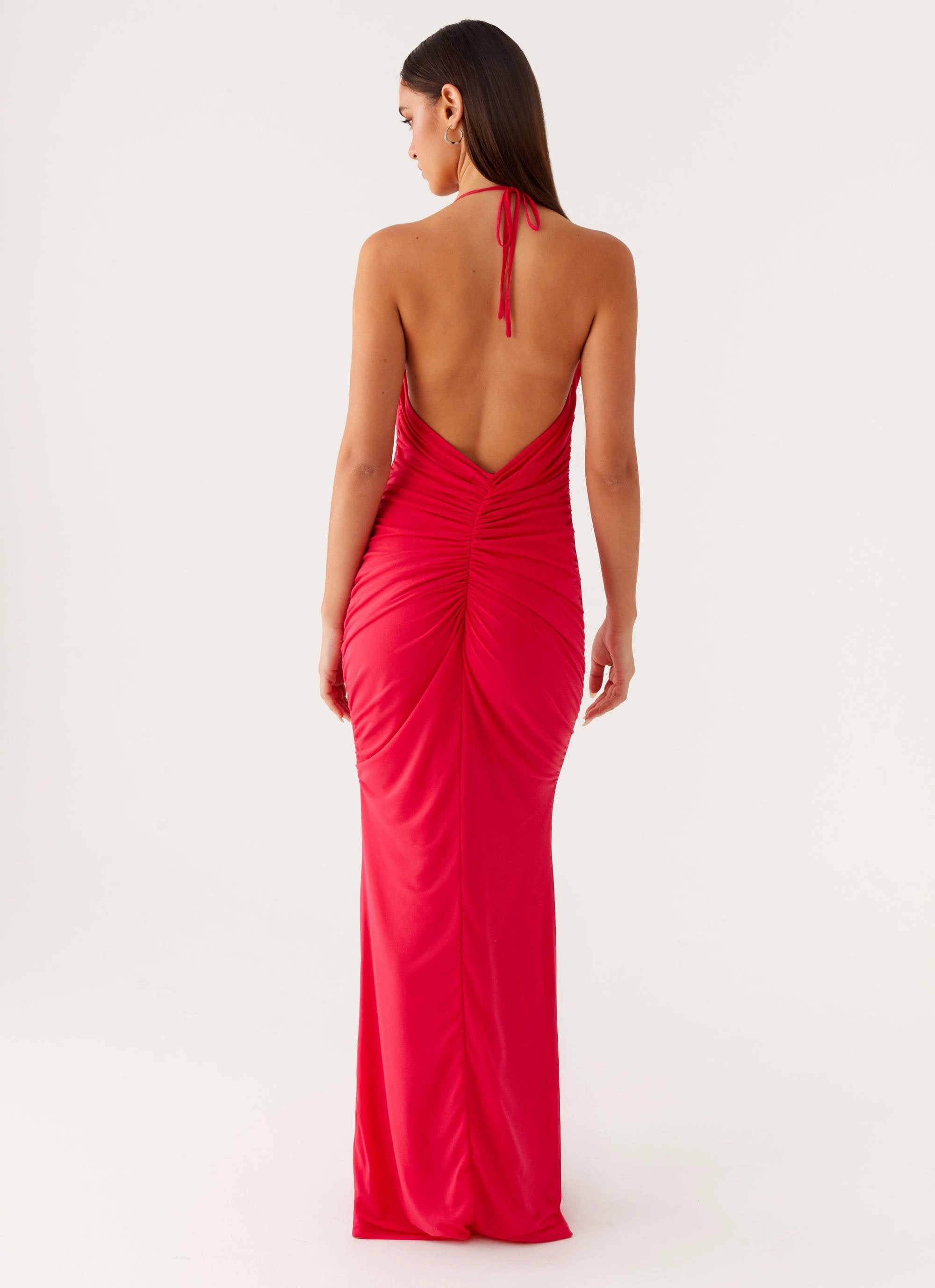 Japan Cool Comfortable Design Wear Amari Maxi Dress - Raspberry