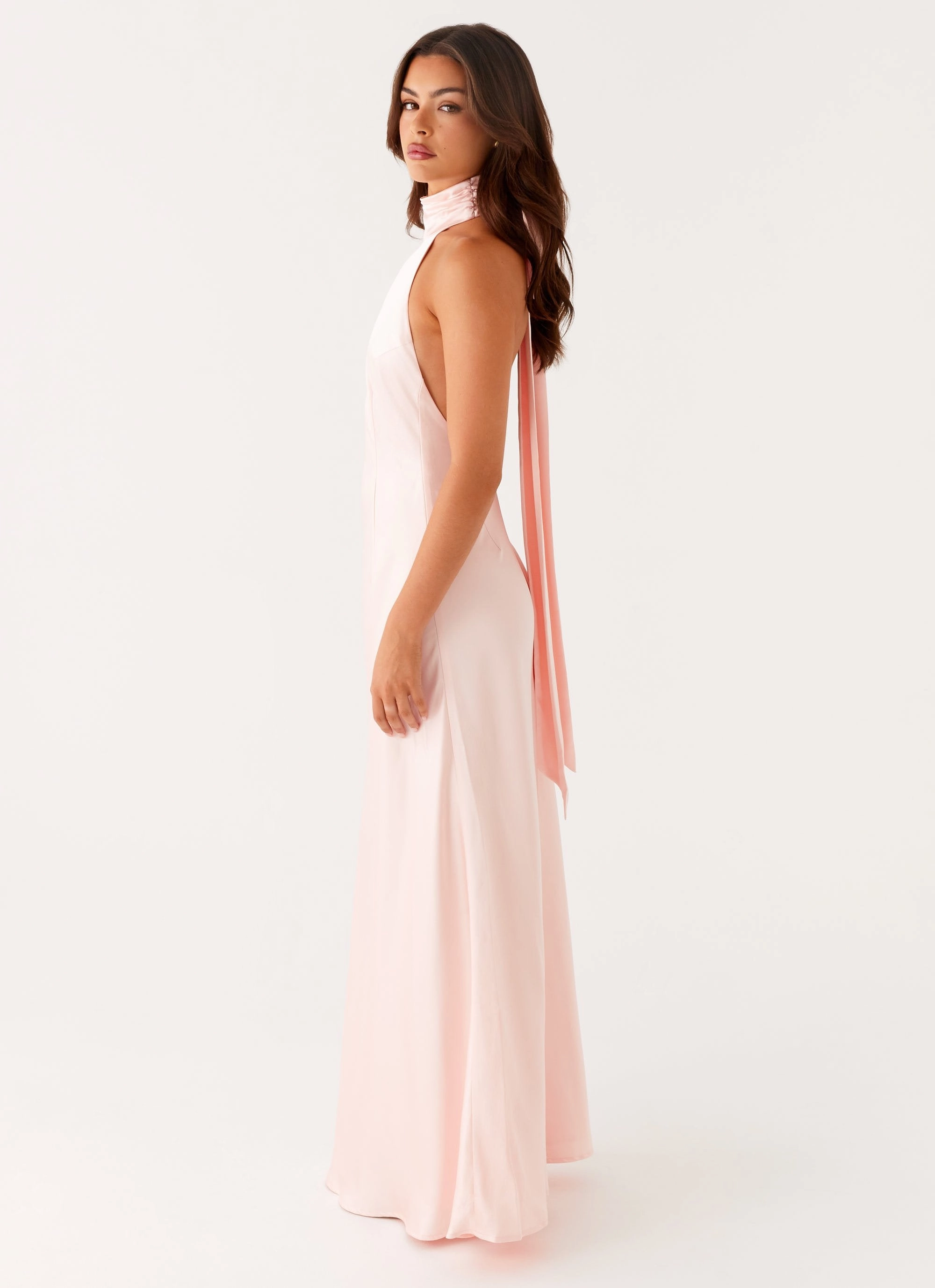 Delicate Lines Dream Look Siani Backless Maxi Dress - Pink