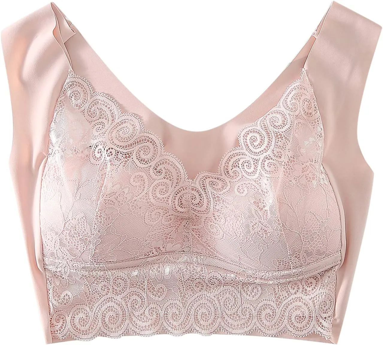 AMDBEL Bras for Women No Underwire, Women's Bras Plus Size Push Up Bralette Full Coverage Sexy Lace Bras Everyday Bras