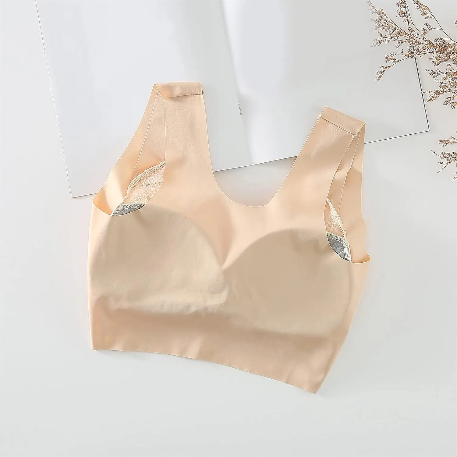 AMDBEL Bras for Women No Underwire, Women's Bras Plus Size Push Up Bralette Full Coverage Sexy Lace Bras Everyday Bras