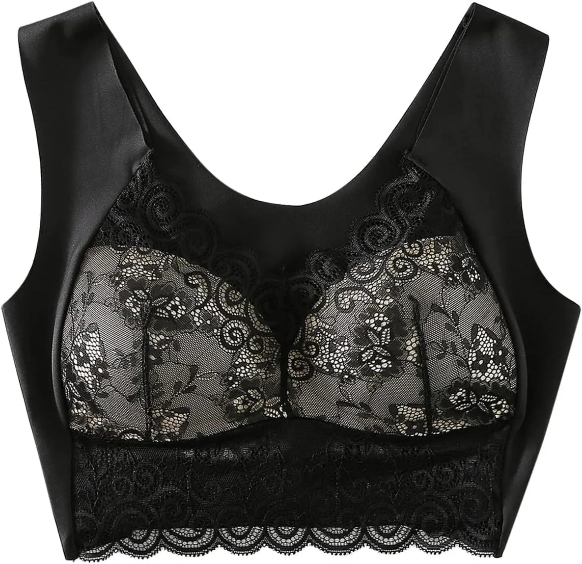 AMDBEL Bras for Women No Underwire, Women's Bras Plus Size Push Up Bralette Full Coverage Sexy Lace Bras Everyday Bras