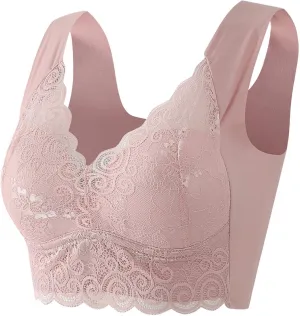 AMDBEL Bras for Women No Underwire, Women's Bras Plus Size Push Up Bralette Full Coverage Sexy Lace Bras Everyday Bras