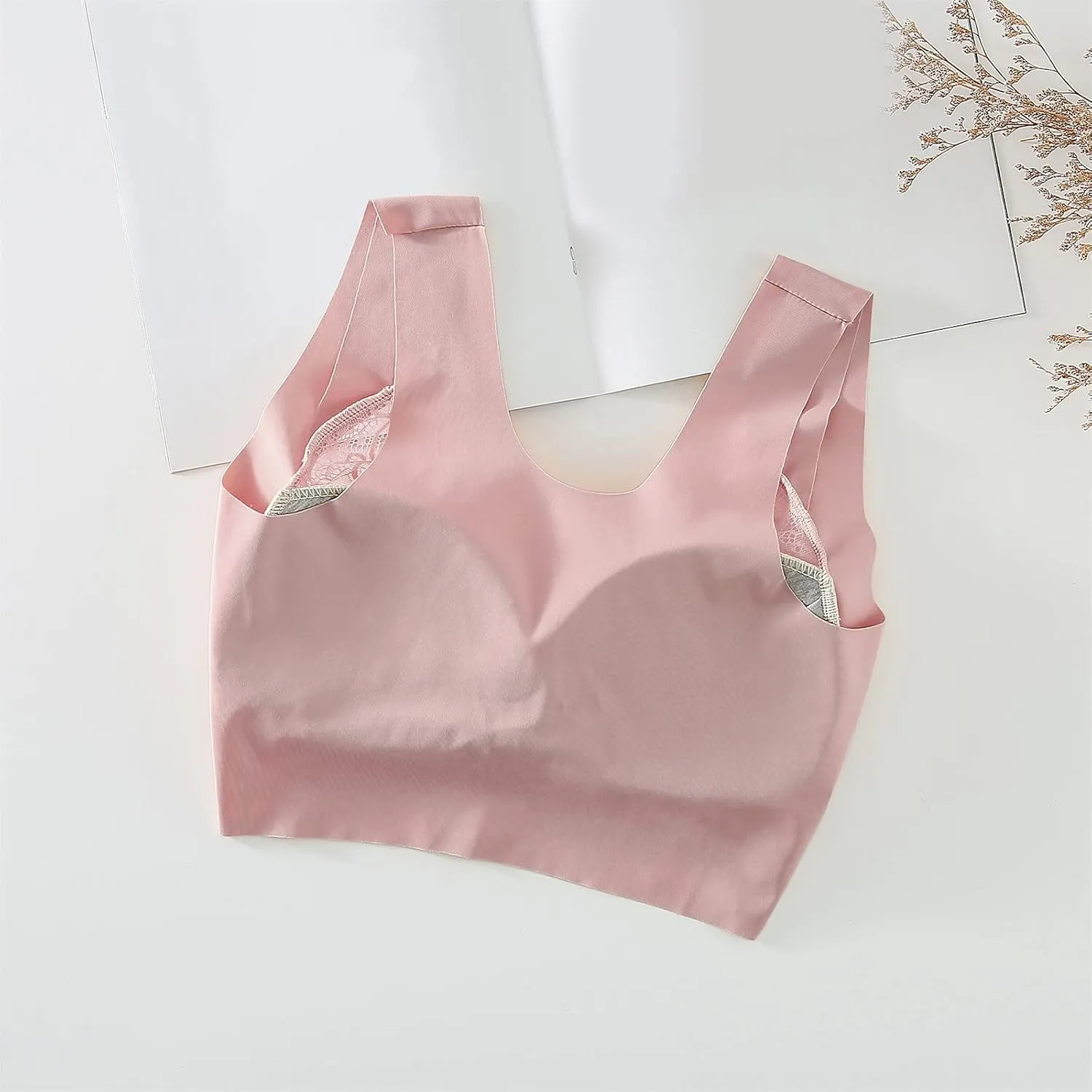 AMDBEL Bras for Women No Underwire, Women's Bras Plus Size Push Up Bralette Full Coverage Sexy Lace Bras Everyday Bras