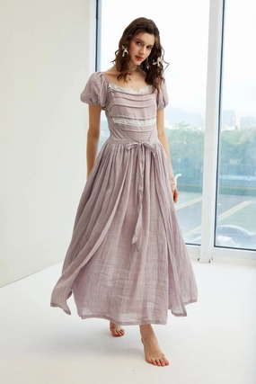 Amelia 17 | Wrapped linen dress Sporty Look