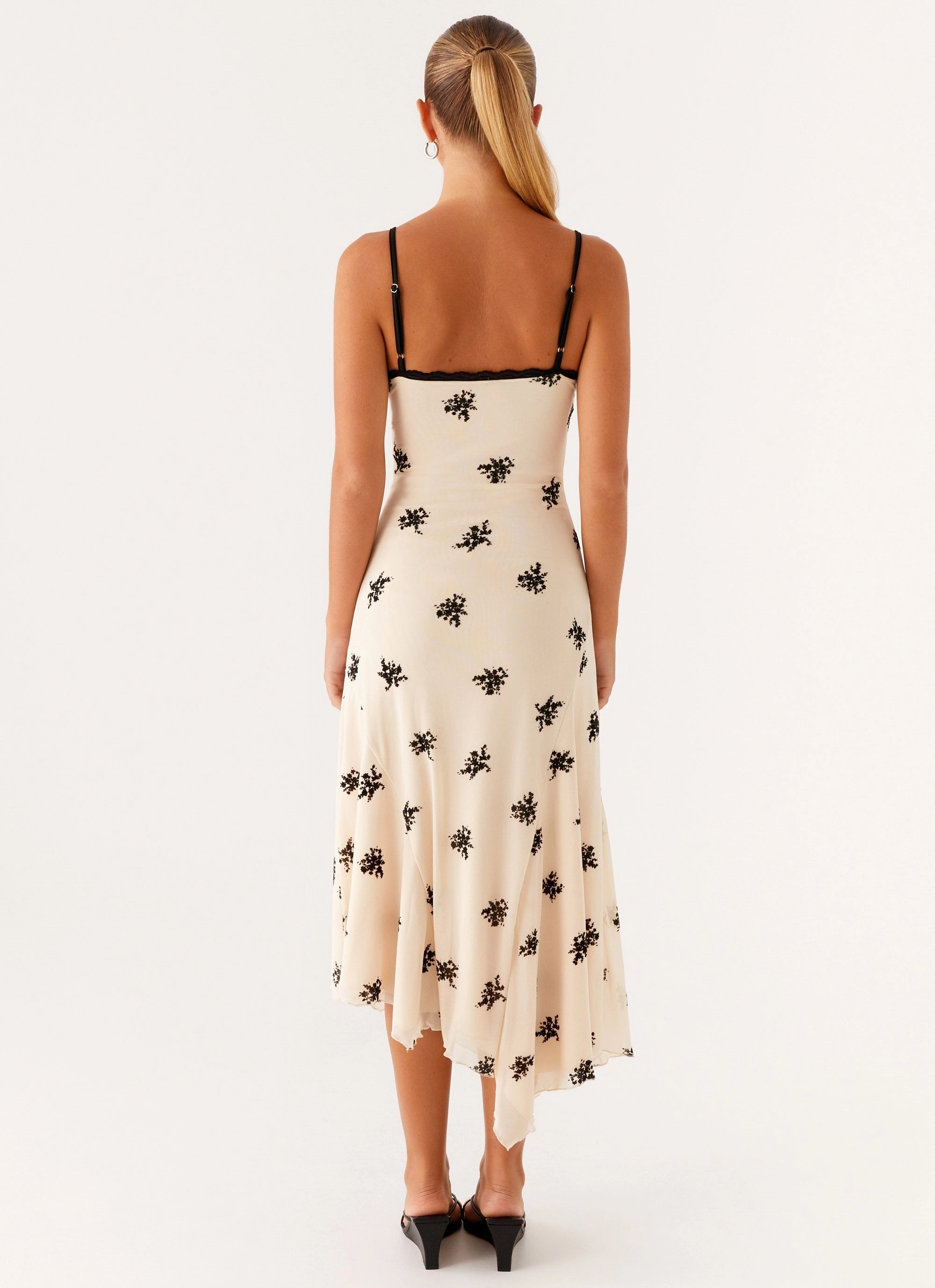 Tonal-Panel Amelia Midi Dress - Nude