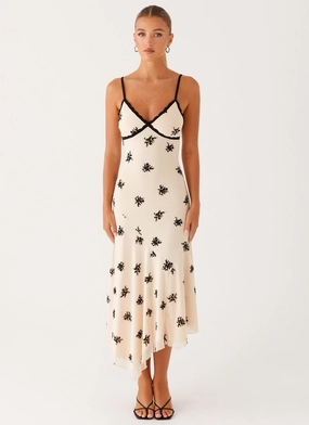 Balanced Lines Amelia Midi Dress - Nude