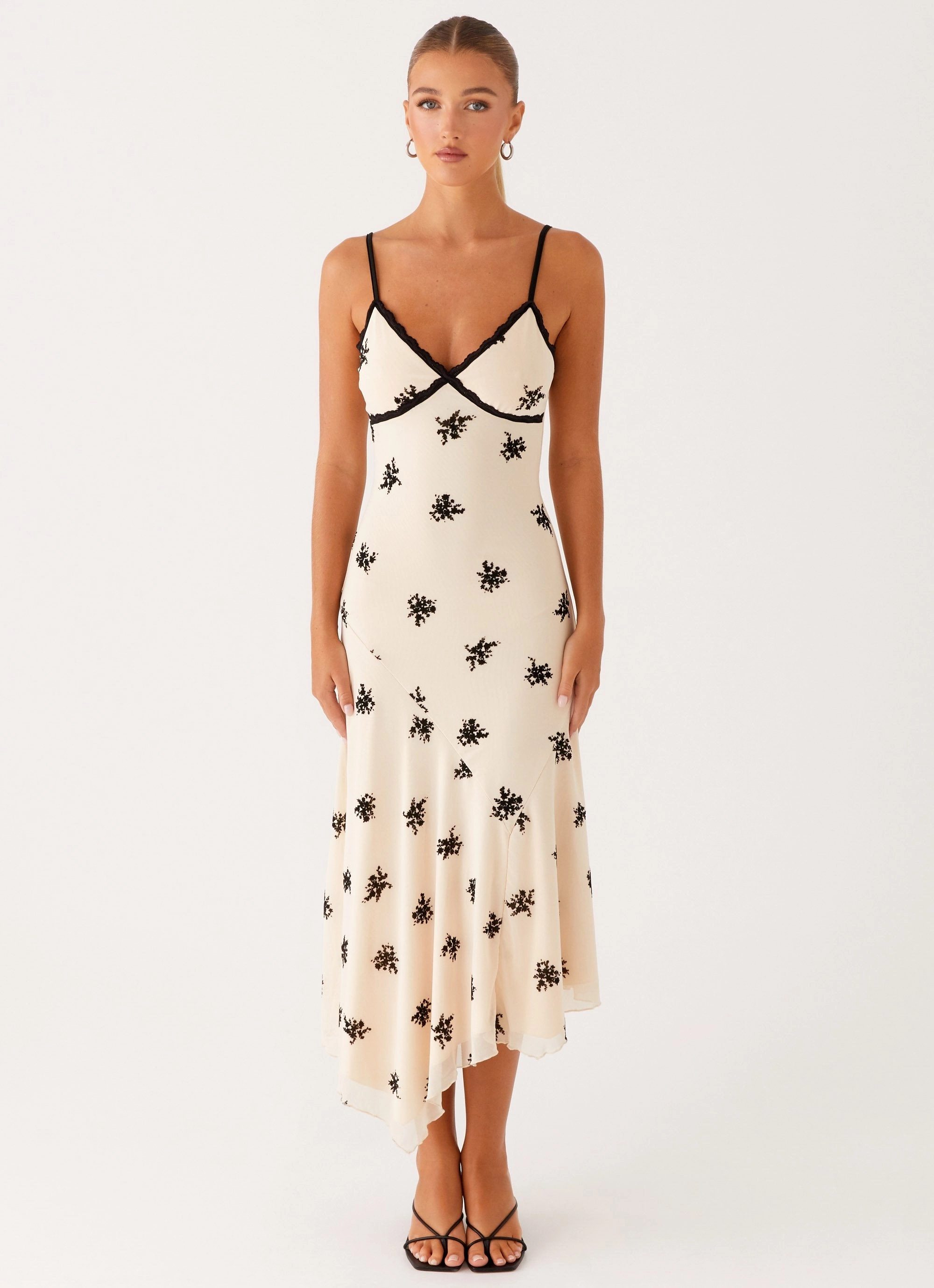 Balanced Lines Amelia Midi Dress - Nude