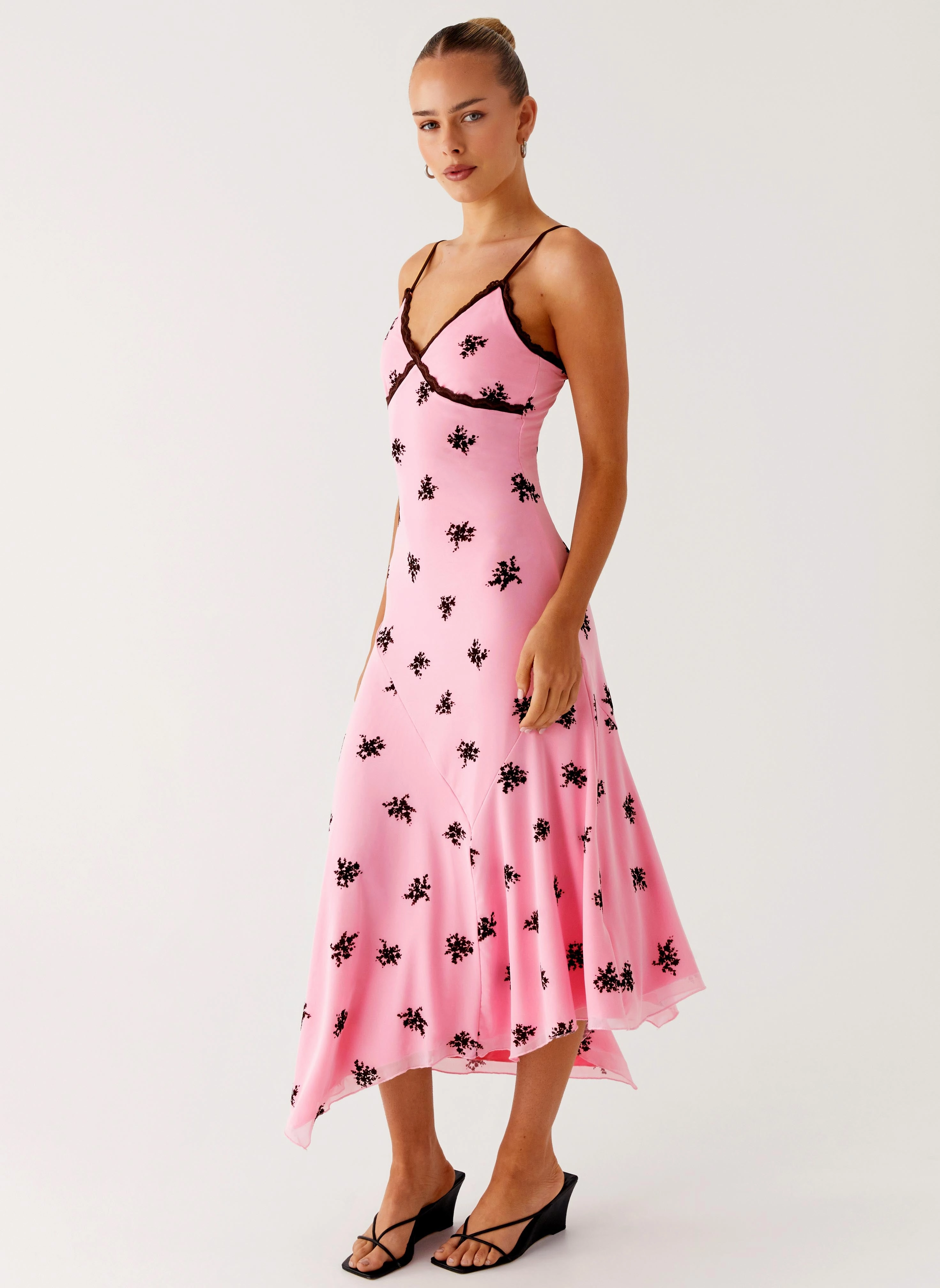 Amelia Midi Dress - Pink Perfect Style Mood Edge