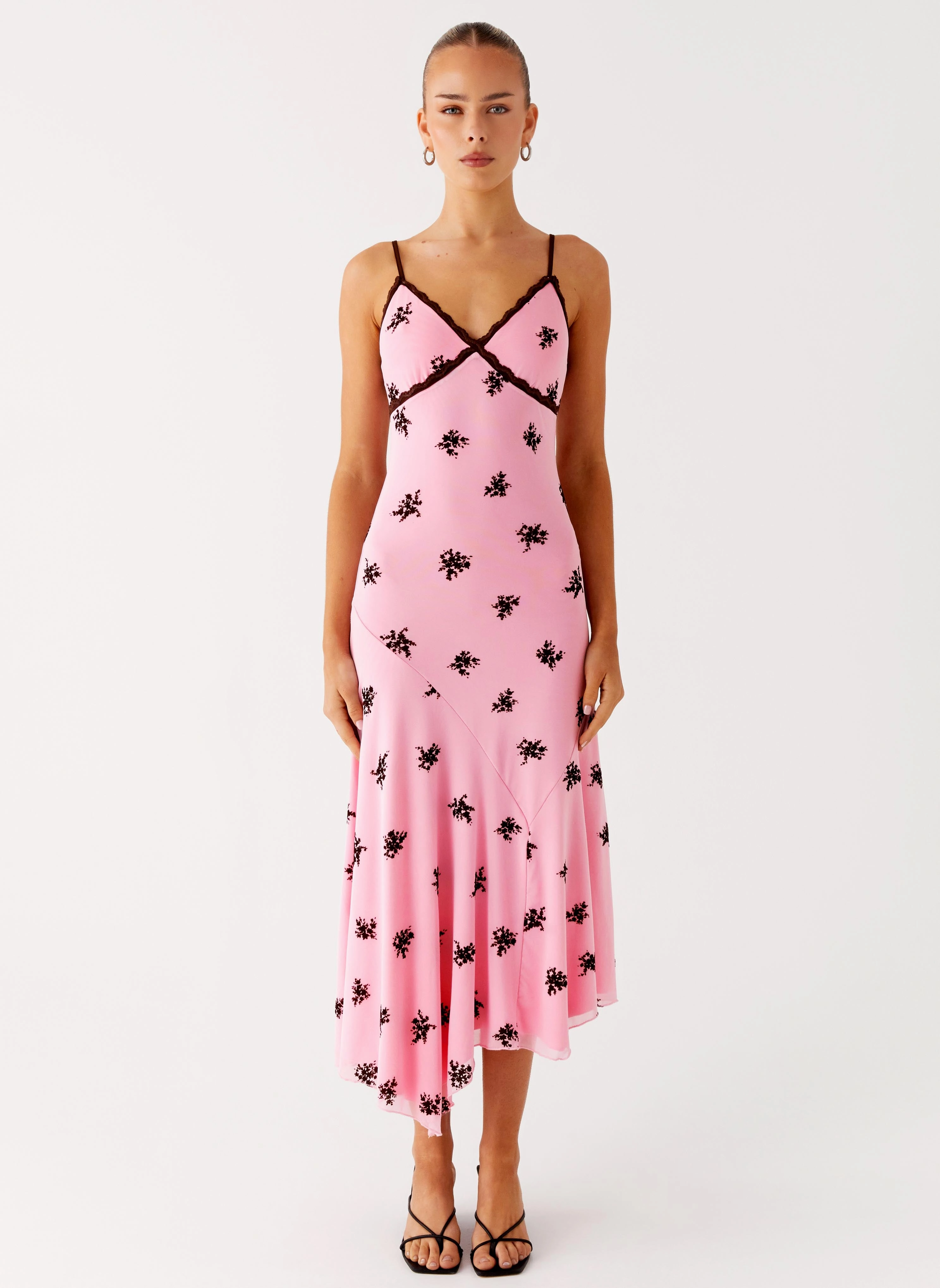 Amelia Midi Dress - Pink Perfect Fit Stylish Wear