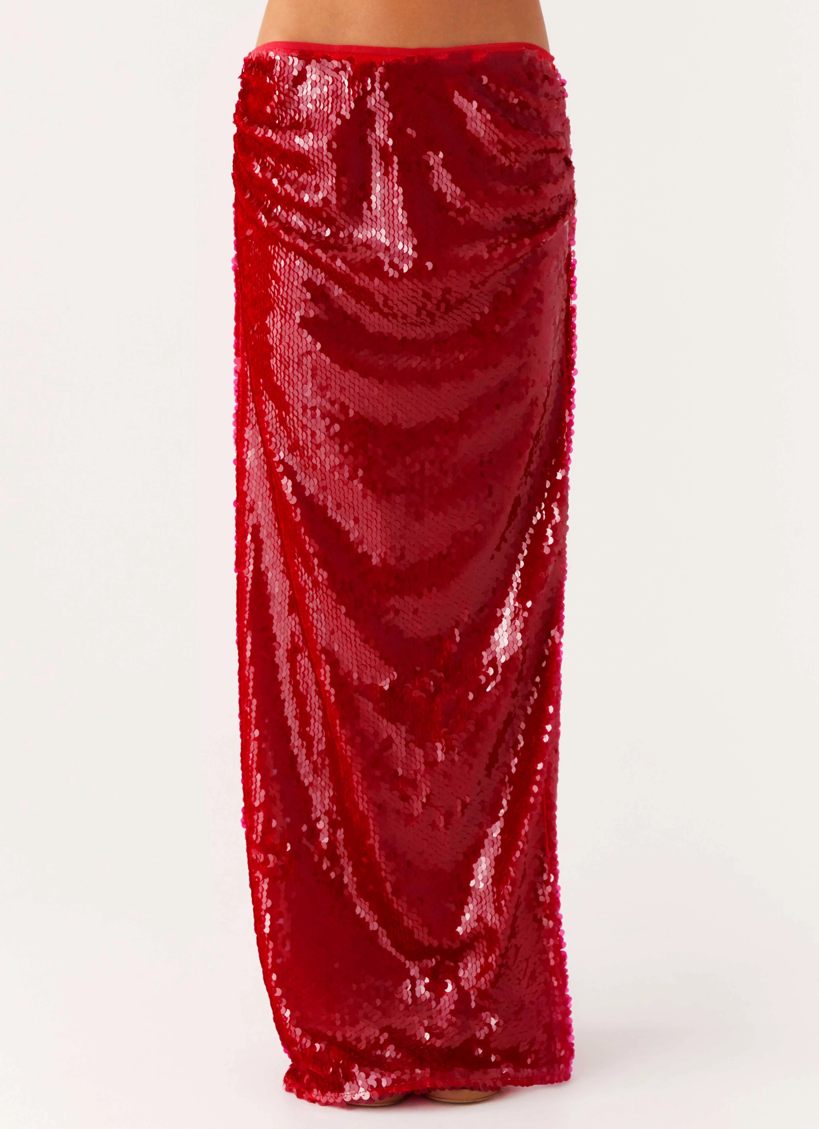 Fitted waist Chill Comfort Wear Amosa Maxi Skirt - Fuchsia