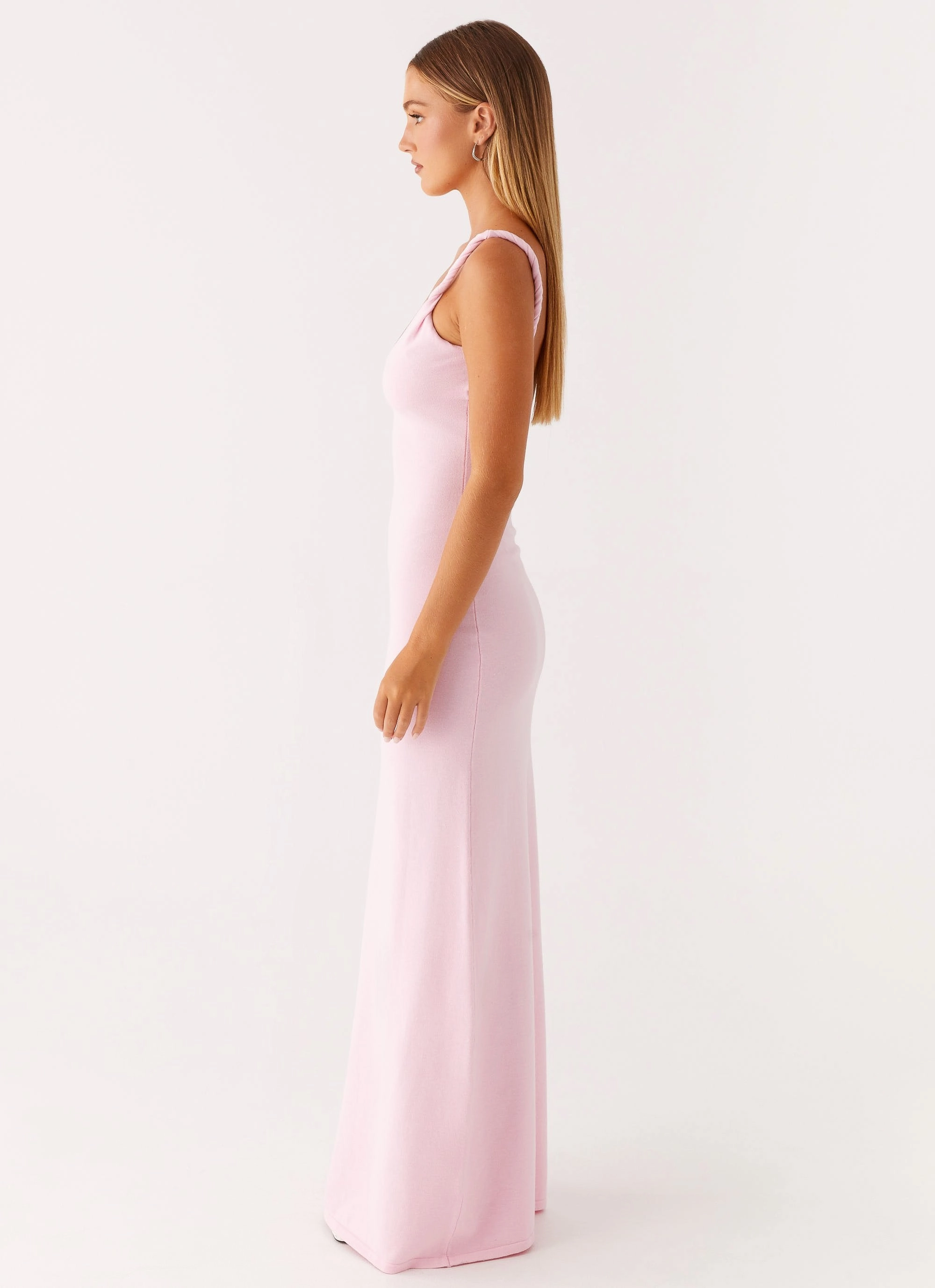 Anastasia Maxi Dress - Pink Statement Look Smooth Surface
