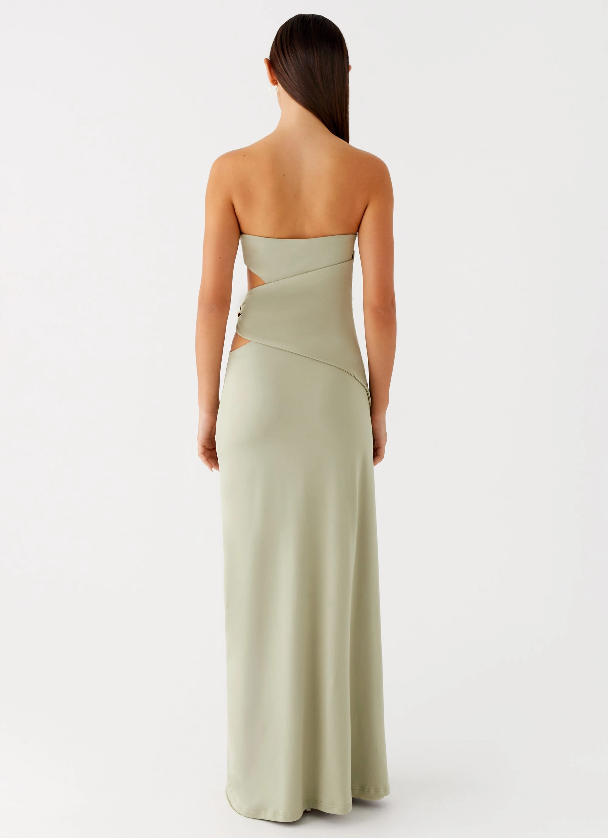 Day-To-Night Wear Minimalist Waistband Anetta Maxi Dress - Sage