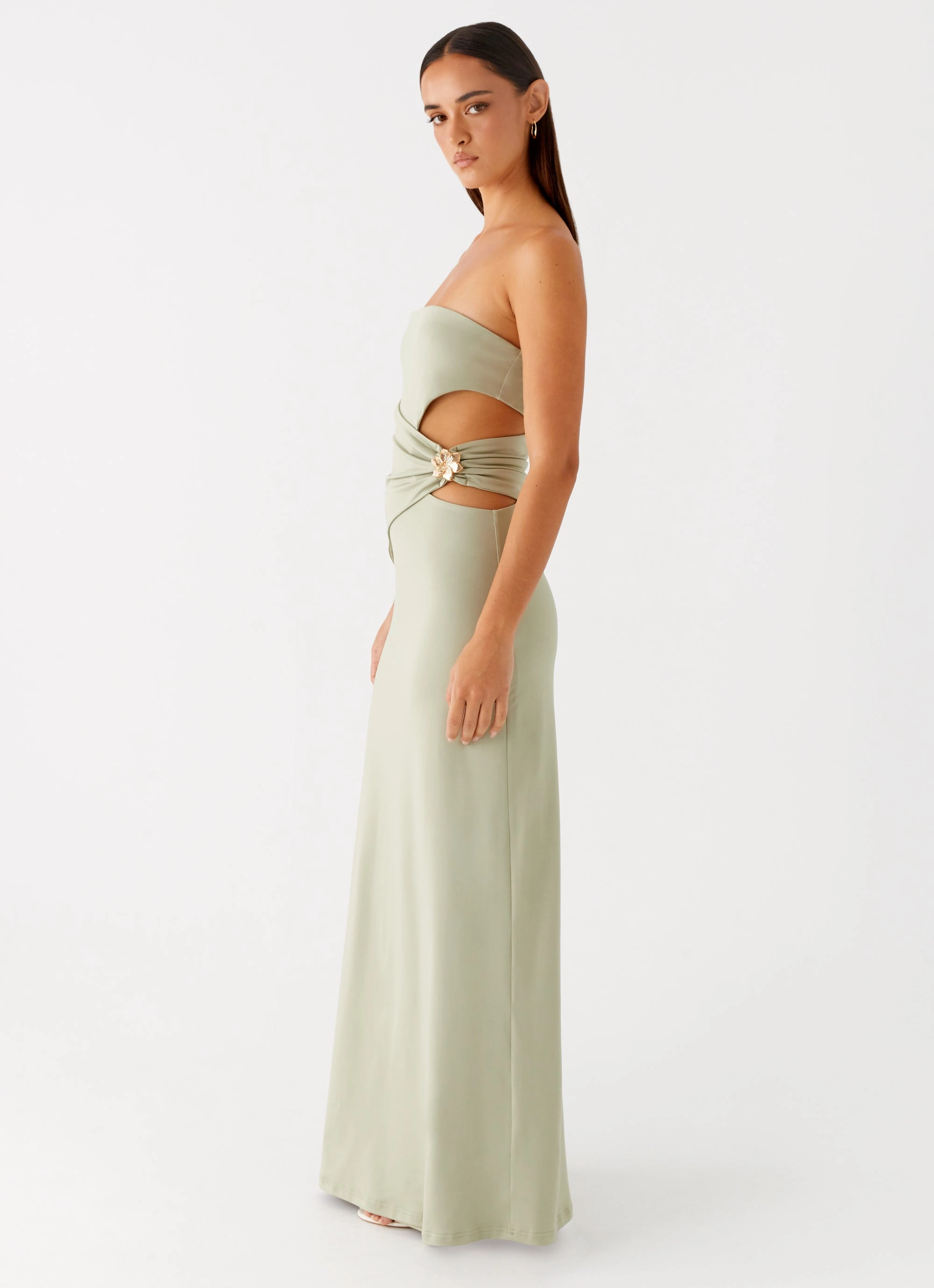 Anetta Maxi Dress - Sage Lounge Style Casual Feel