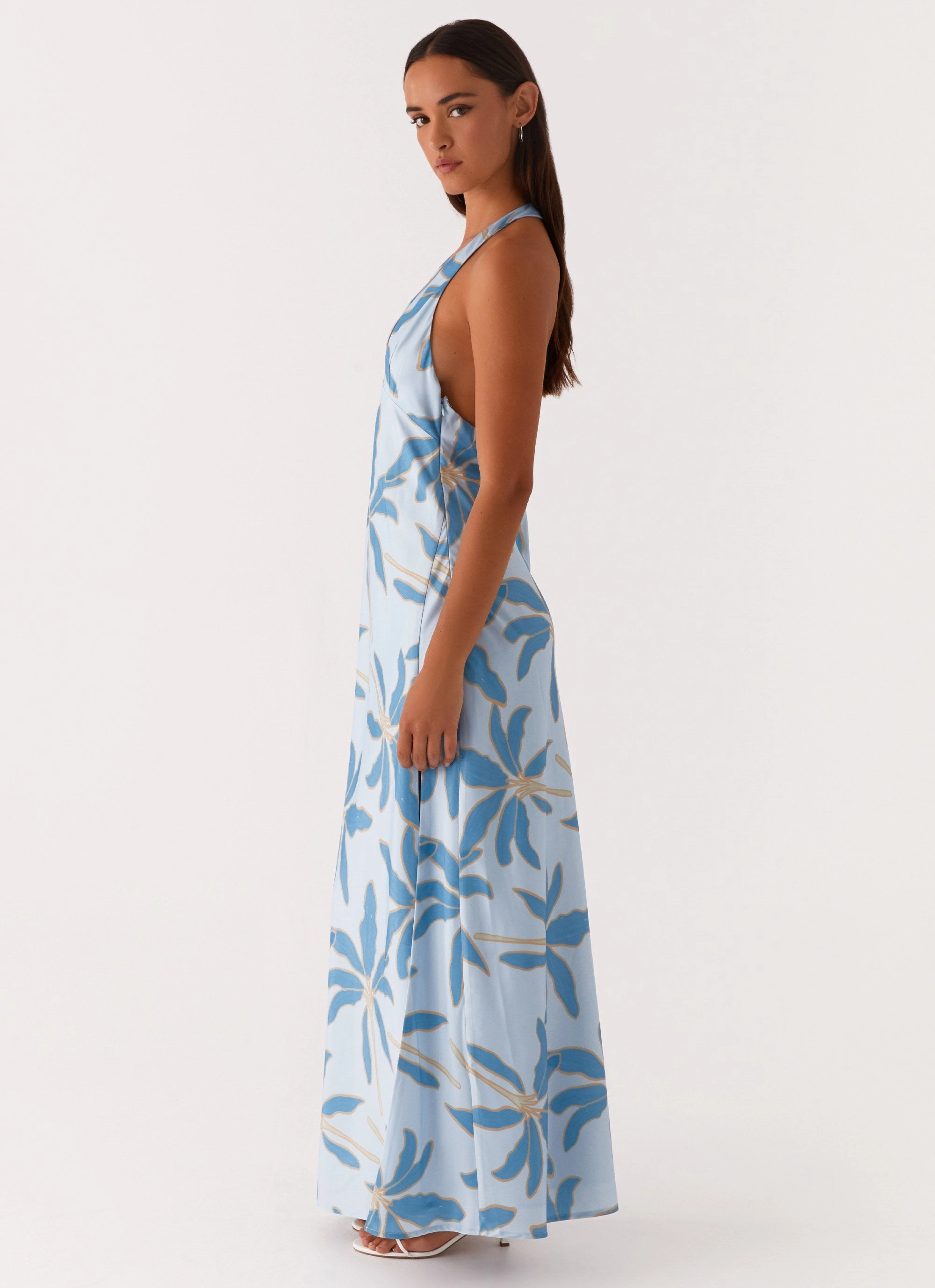 Feminine Line Angie Maxi Dress - Opulent Blue