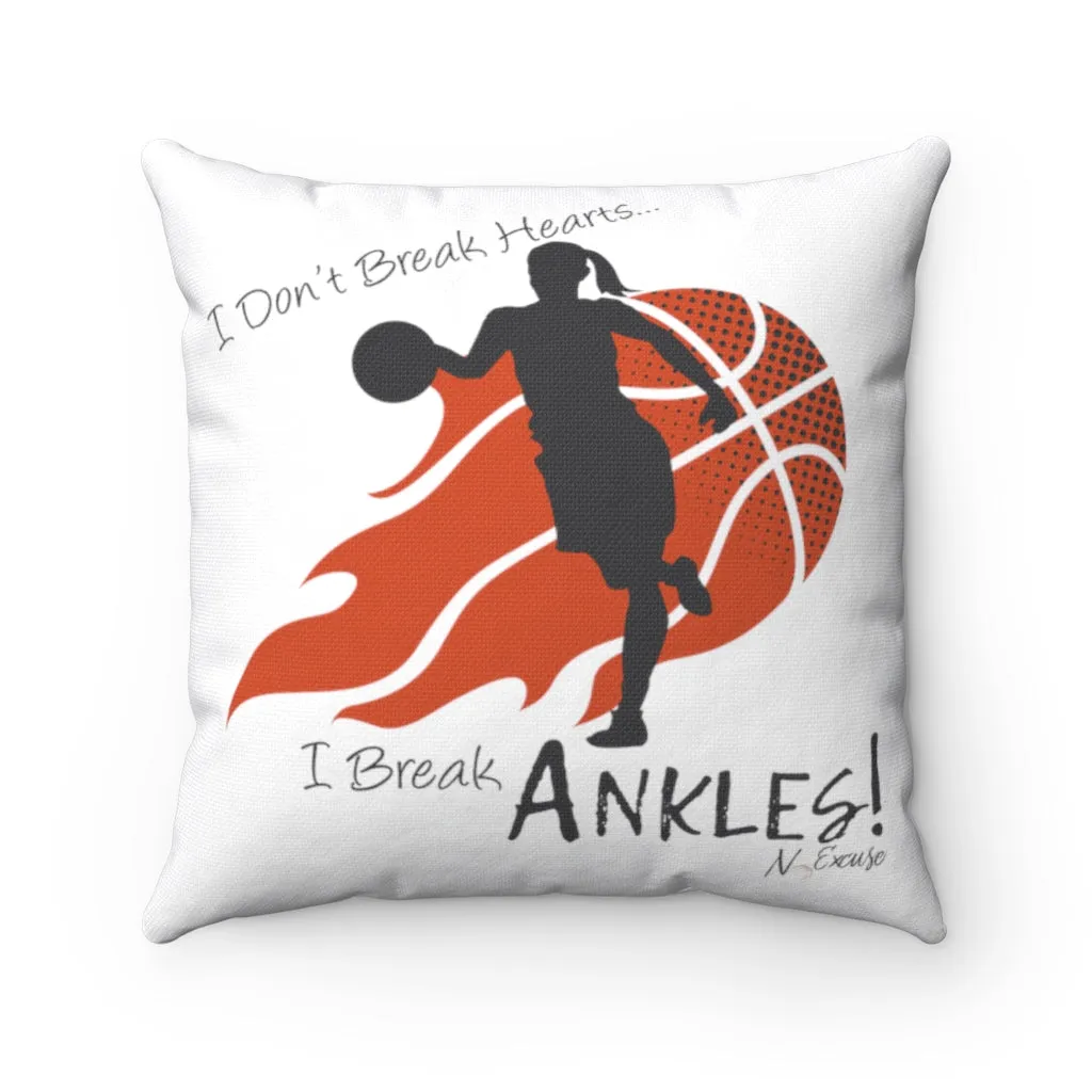 Ankle Breaker Girls Basketball Pillow by NoExcuse Apparel