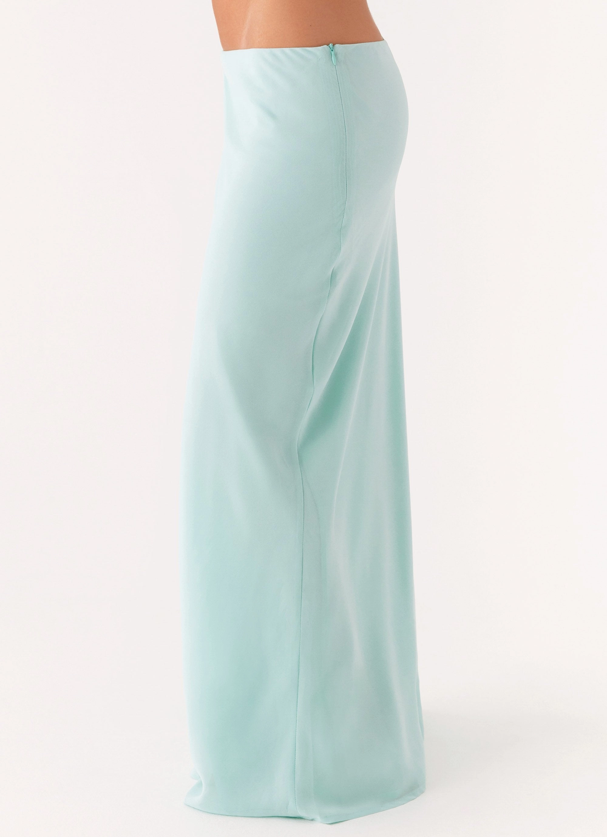 AbrasionResistantFabric Versatile Design Another Life Chiffon Maxi Skirt - Pale Blue
