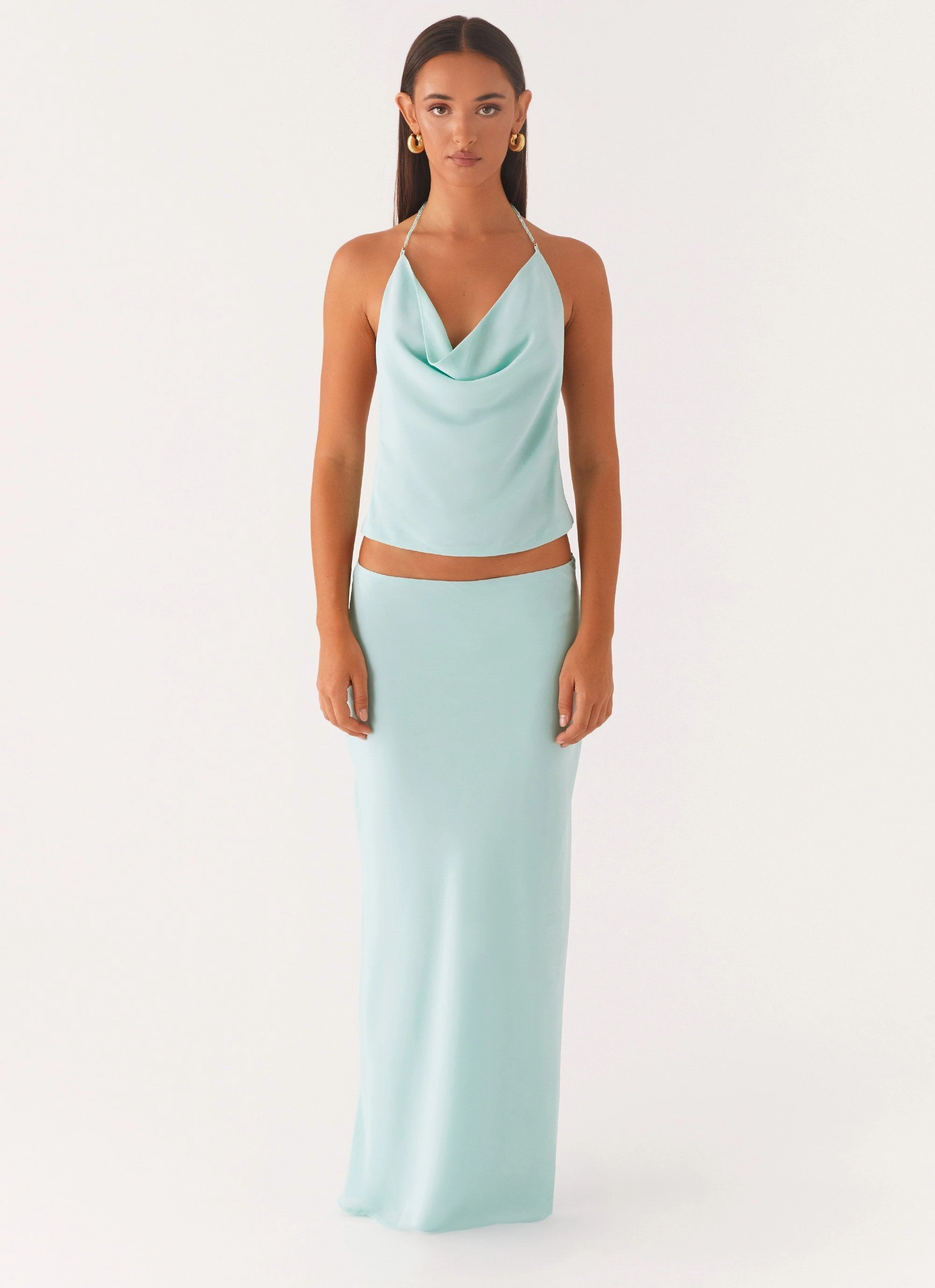 Loose Design Layered Protection Another Life Chiffon Maxi Skirt - Pale Blue