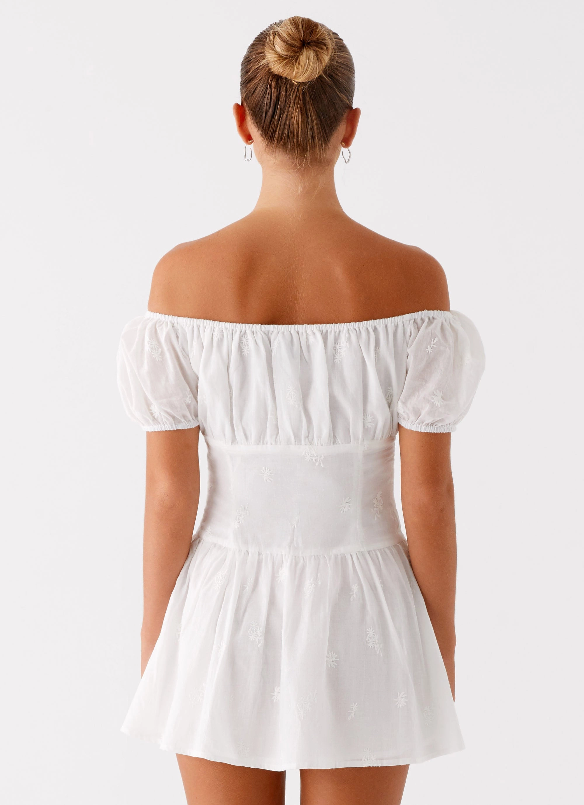 Anthem Mini Dress - Ivory Sharp Motion Boho Tone