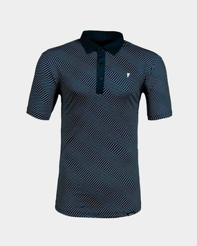 Ethically Sourced Material Odor Resistant Navy Chevron Classic Polo