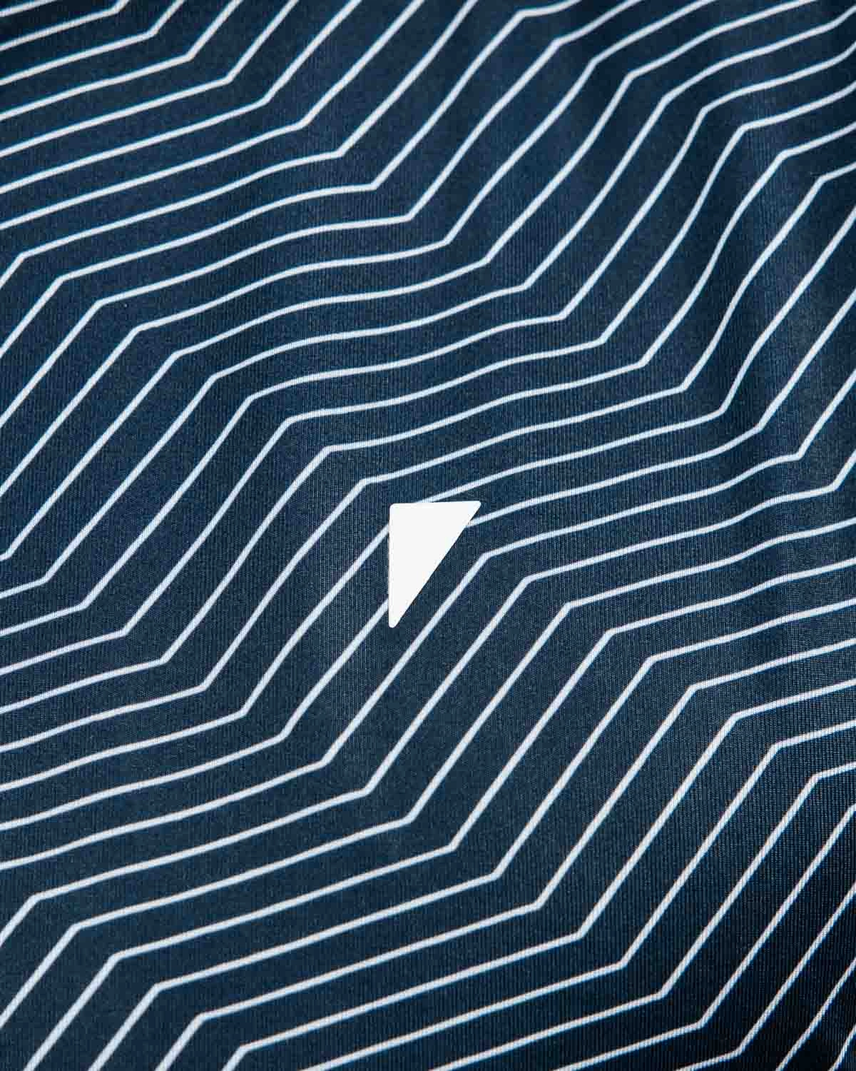 Navy Chevron Classic Polo VNeckline