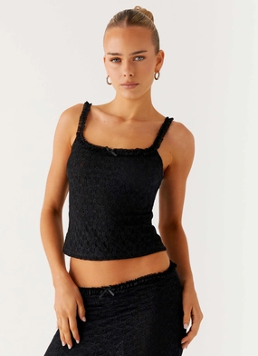 Ophira Cami Top - Black PreWashed