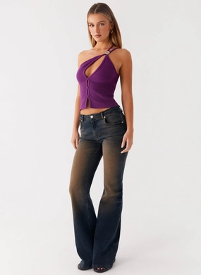 Oregon Flared Jeans - Dirty Black Wash Core Ease