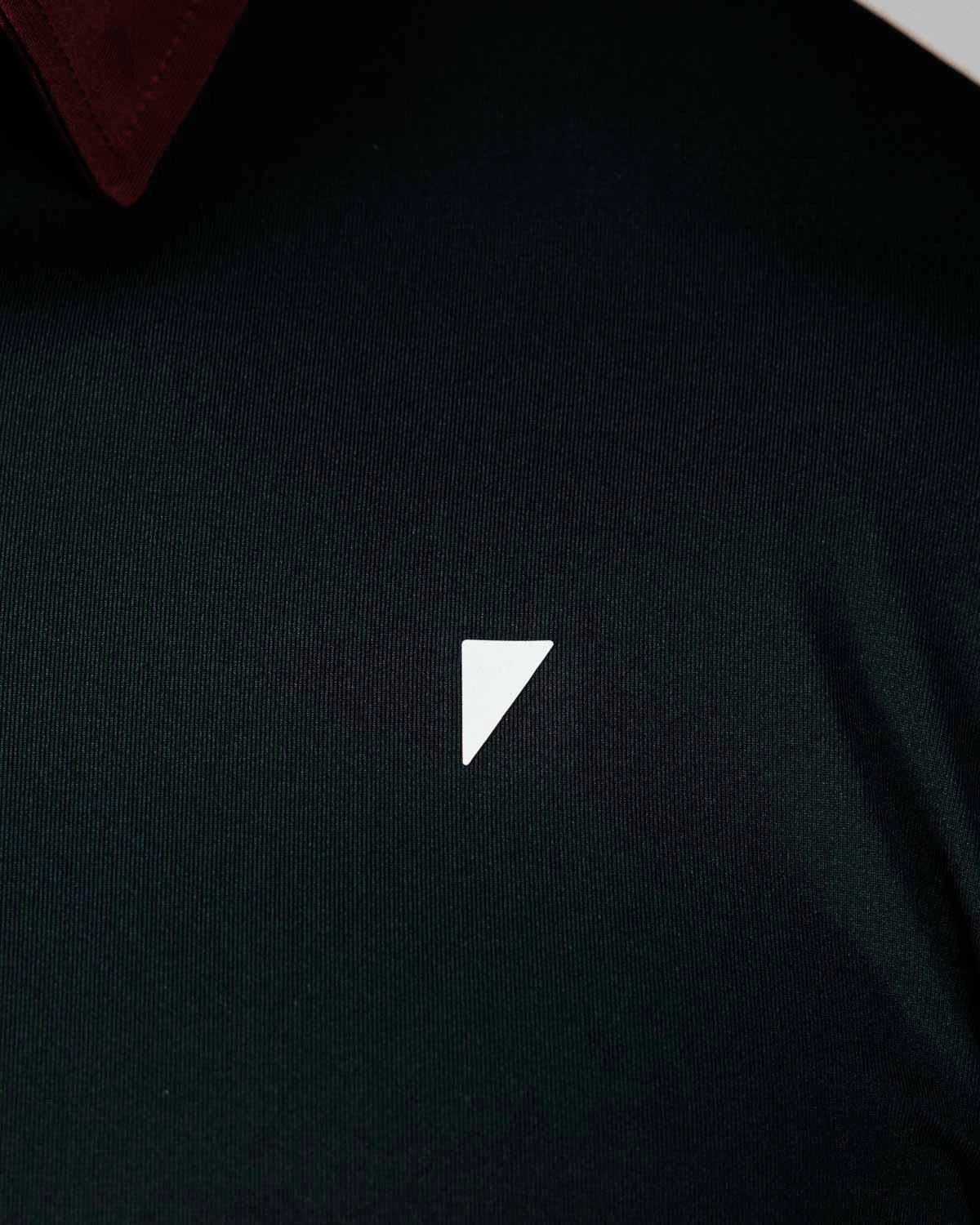 Two Tone Black/Maroon Classic Polo Quick Dry Feature