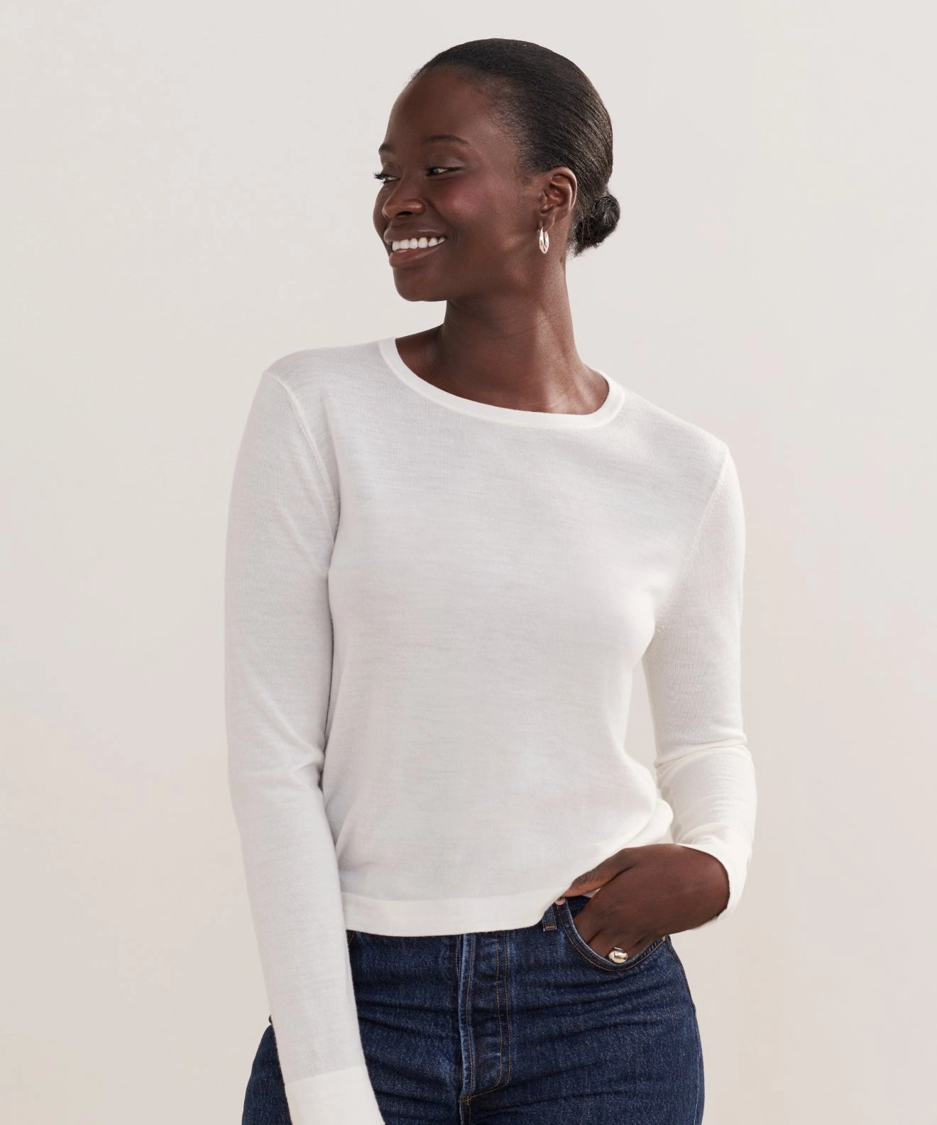 Mercer Crewneck Adjustable Cuff System WrinkleFree Fabric