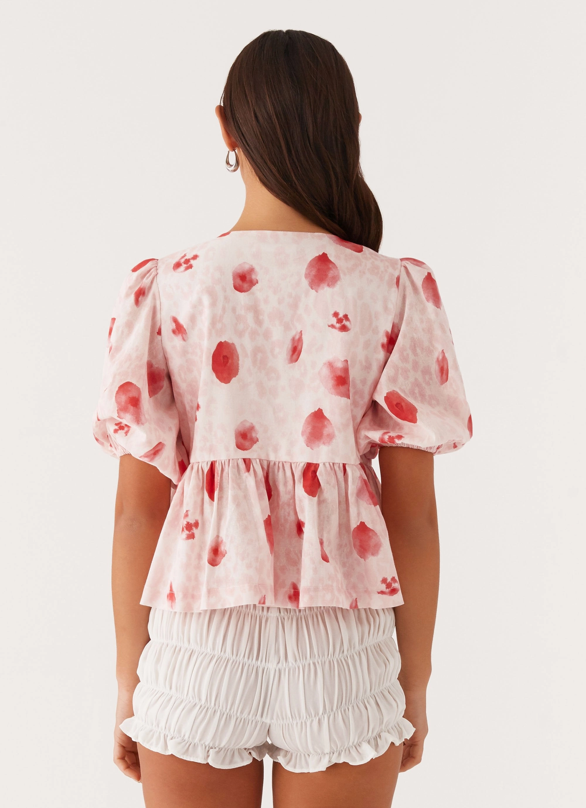 Western Wind Tie Top - Rose Leopard Flattering Drape