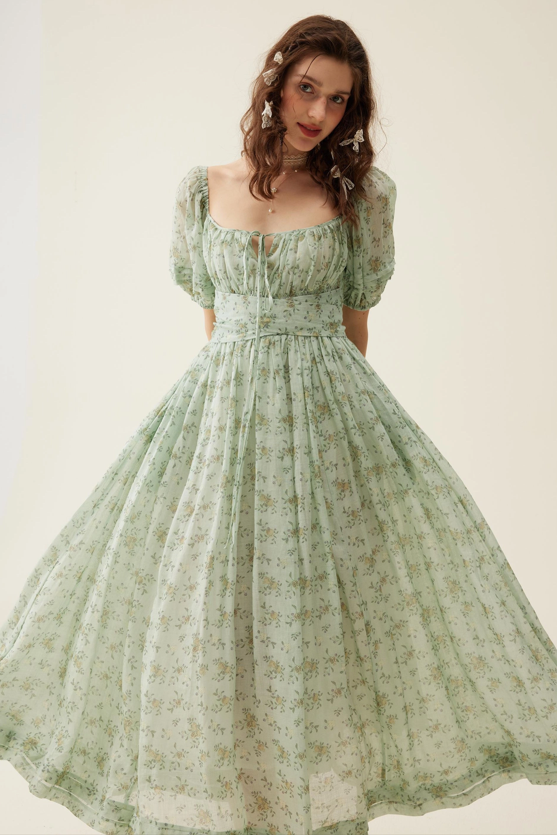 Alice 19 | Floral linen dress SoftTouchFinish Weekend Style