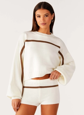 Paolo Knit Sweater - Off White High Visibility Trim BreathableBack