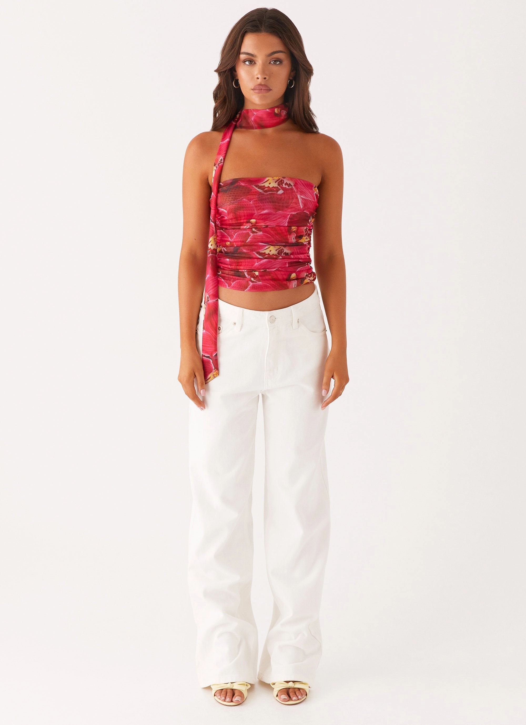 Chic Cardigan FadeResistant Finish Hot Like Me Scarf Top - Orchid Pink