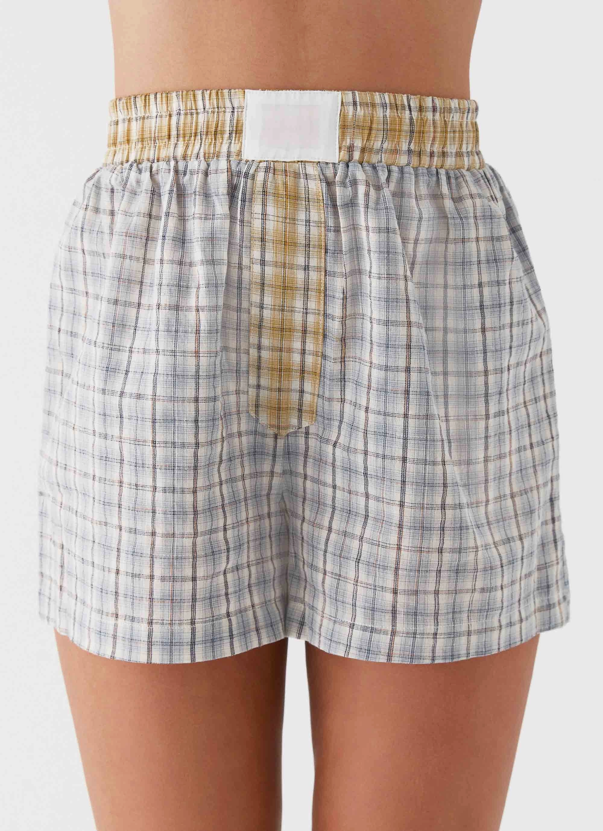 Harley Boxers - Grey Check Ergonomic Articulation Lightweight Comfort