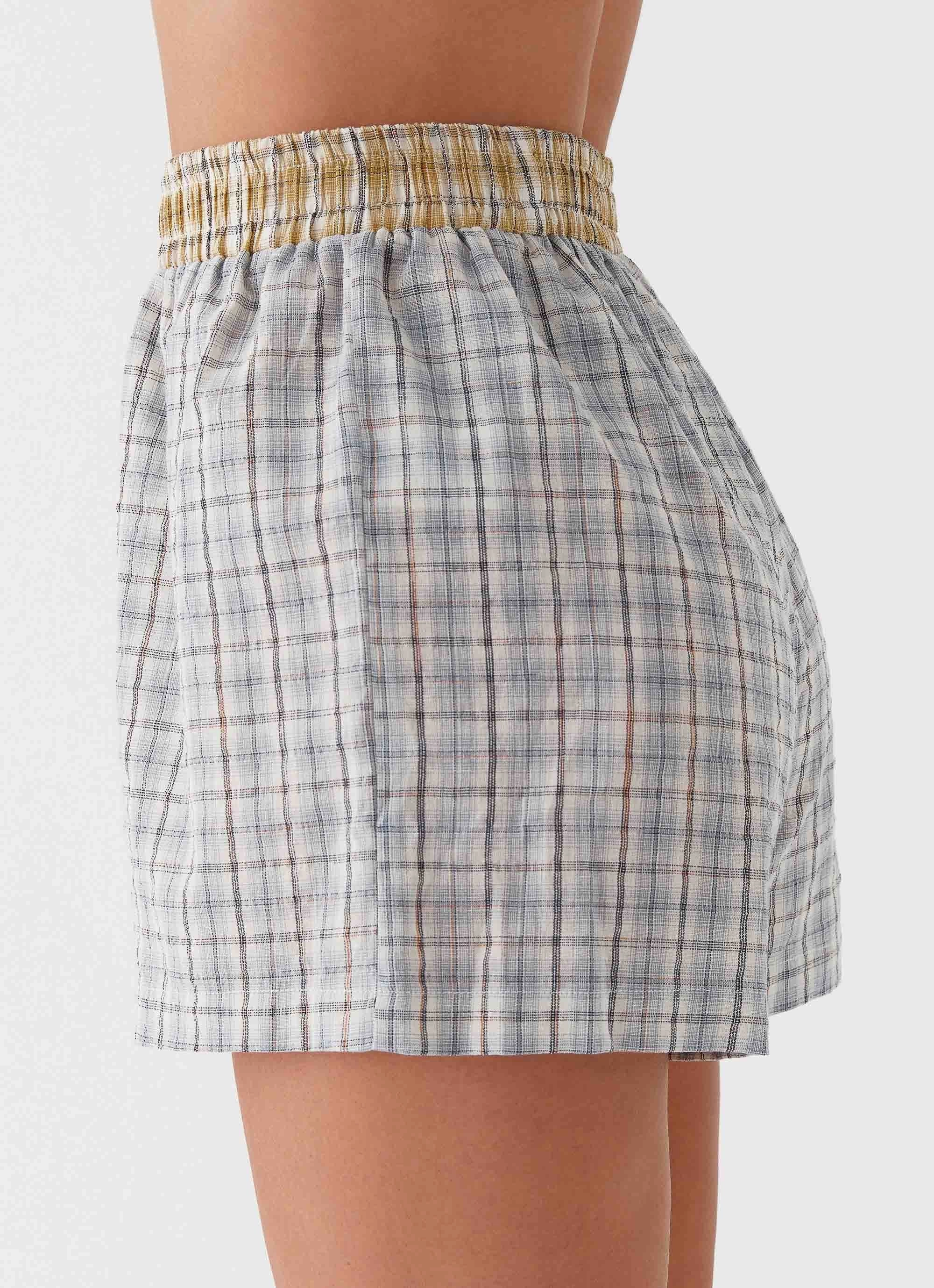 Harley Boxers - Grey Check Cool Tone Ergonomic Articulation