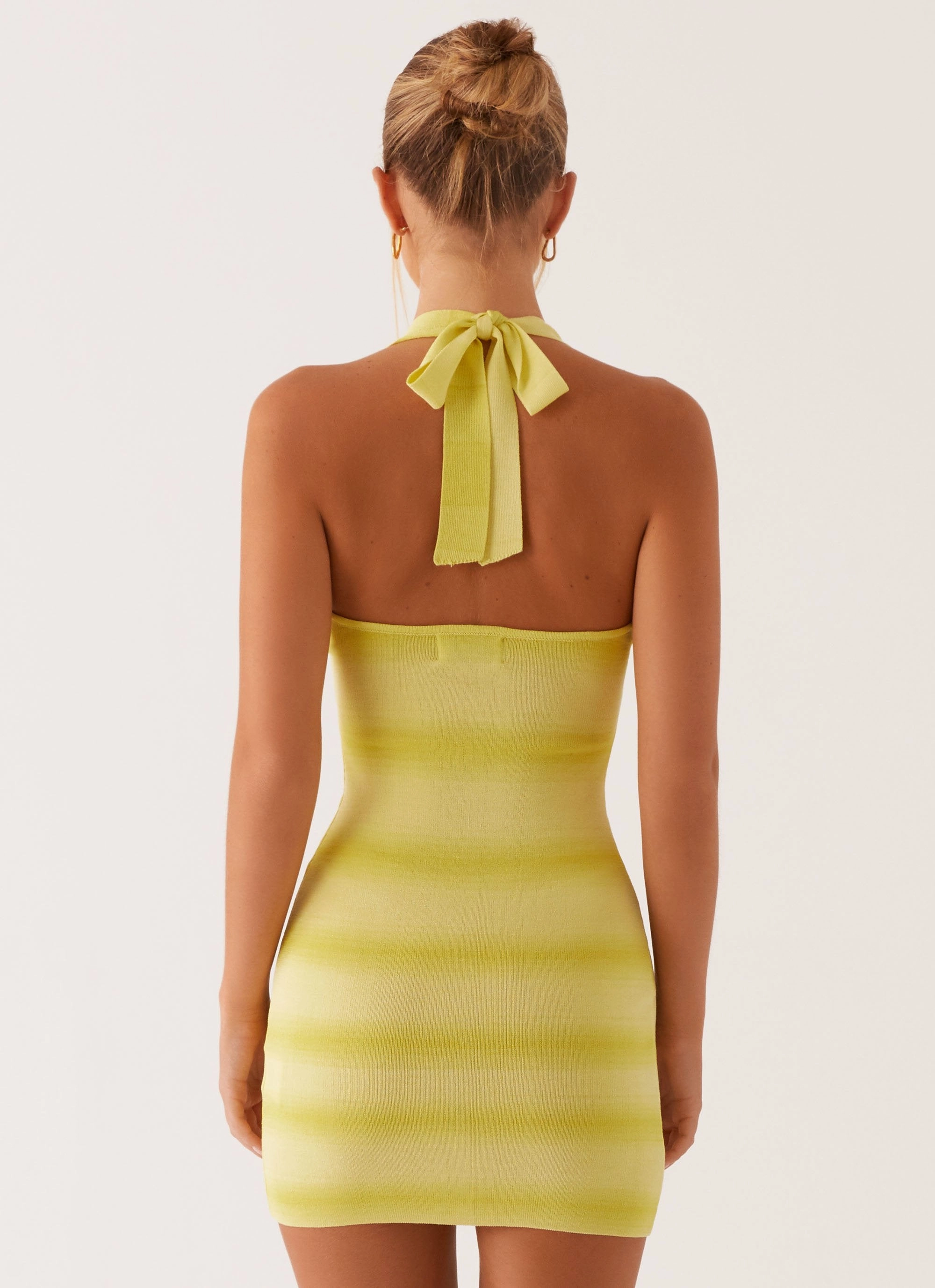skin friendly Kallie Knit Mini Dress - Yellow