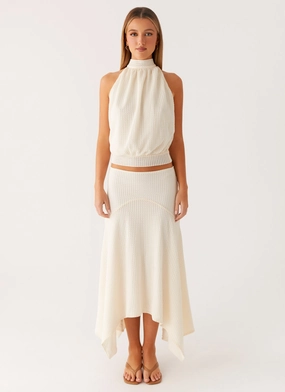 Evaden Backless Top - Ivory Stylish Jacket