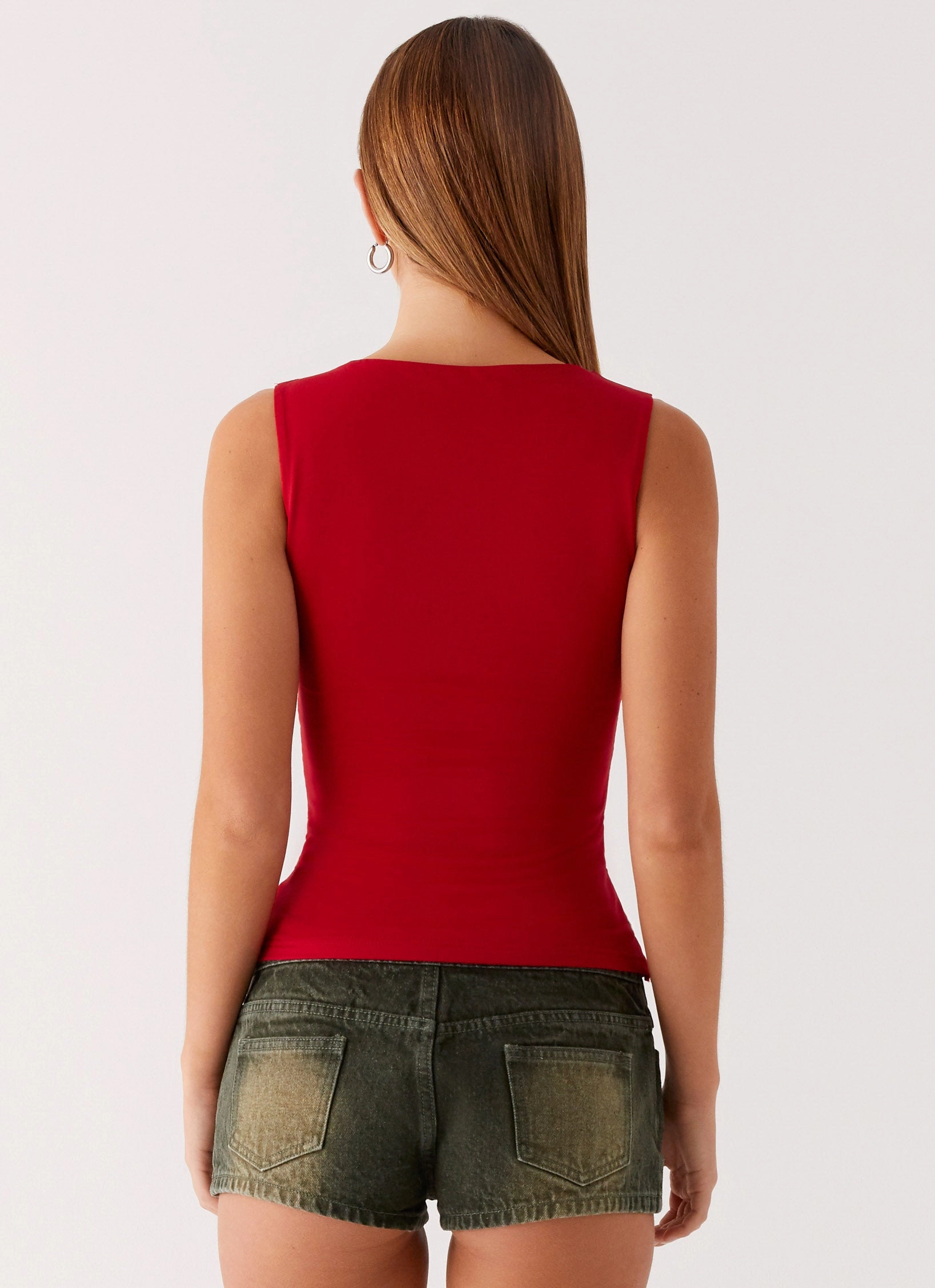 Aria Top - Merlot Red Relaxed Hoodie Elasticized Waistband