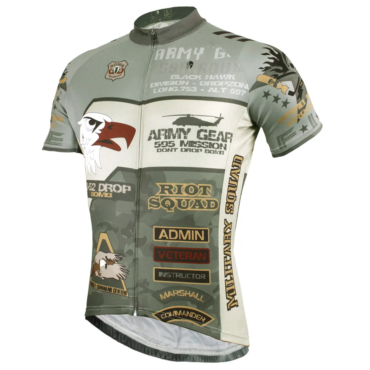 ARMY GEAR ADMIN VETERAN Men's Short-sleeve Cycling Jersey Summer NO.536