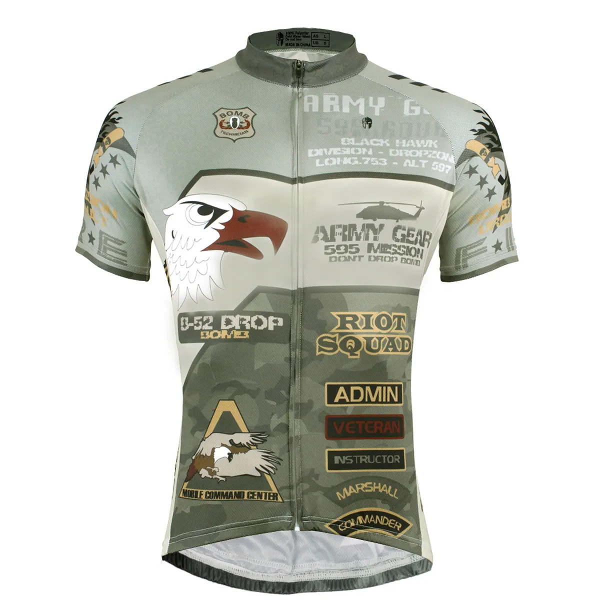 ARMY GEAR ADMIN VETERAN Men's Short-sleeve Cycling Jersey Summer NO.536