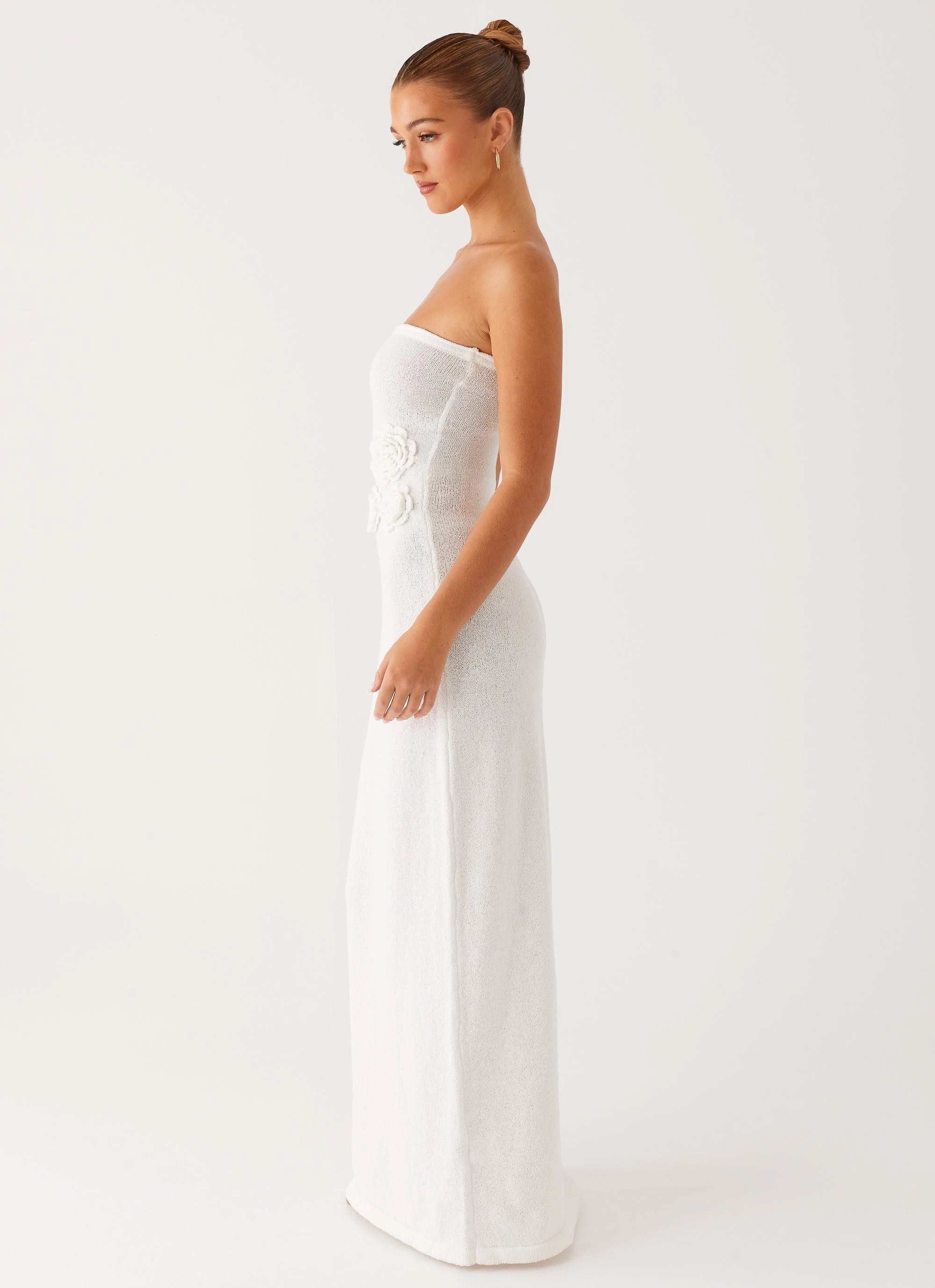 Lightweight Material Arli Strapless Maxi Dress - Ivory